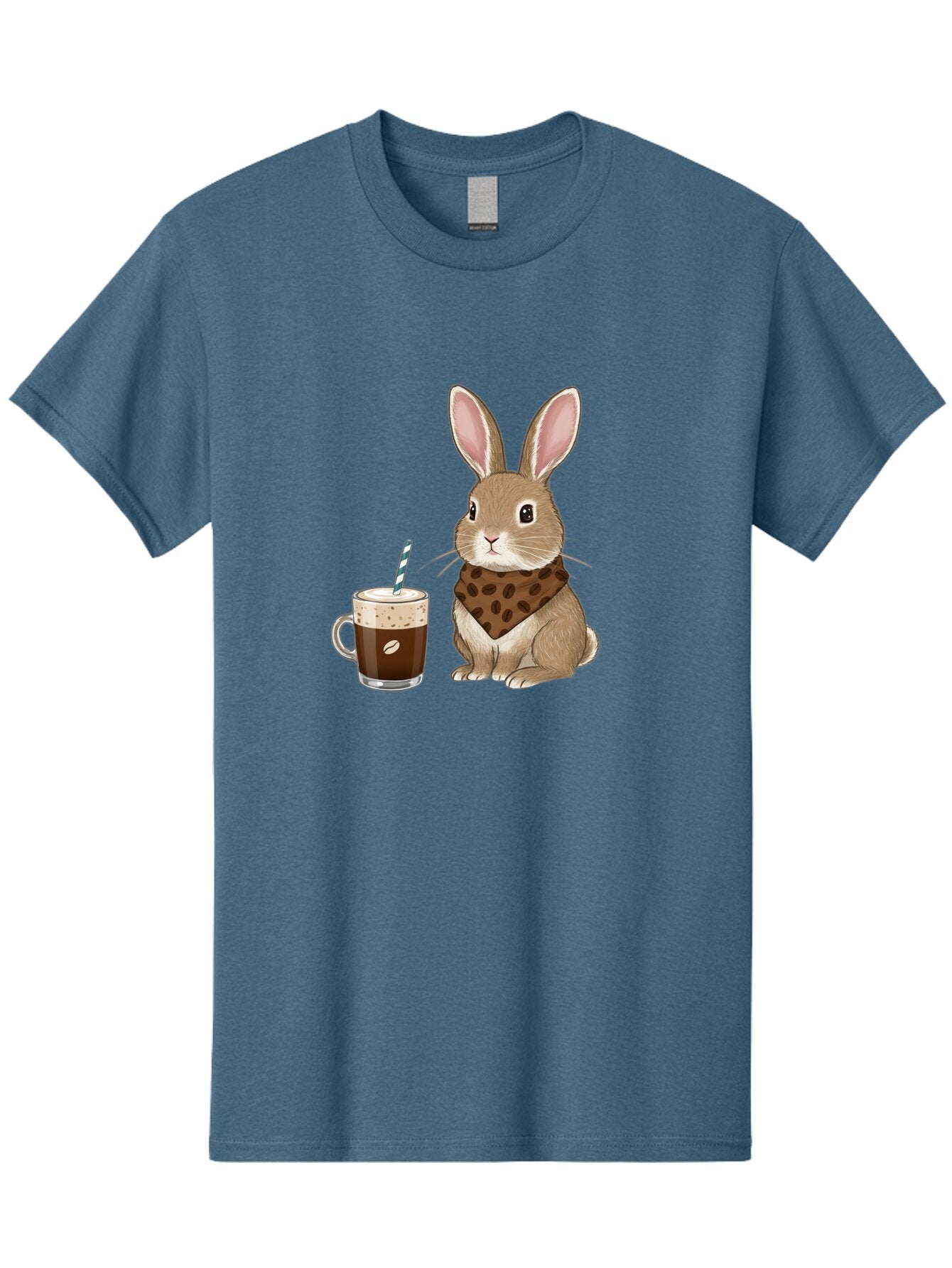 Rabbit-With-Coffee-And-Bandana Men'S Graphic Tee, 100% Cotton, Comfortable Casual Summer Wear, Machine Washable, Vintage Camera, Old Camera, Antique Camera, Black Camera, Classic Photography, Photography Equipment, Nostalgic Device, Ban243 13
