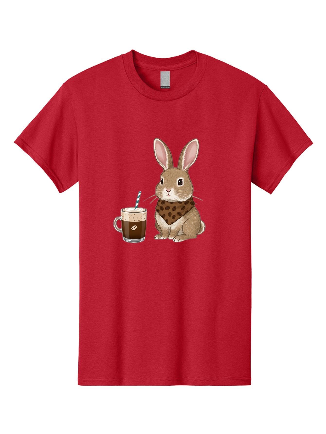 Rabbit-With-Coffee-And-Bandana Men'S Graphic Tee, 100% Cotton, Comfortable Casual Summer Wear, Machine Washable, Vintage Camera, Old Camera, Antique Camera, Black Camera, Classic Photography, Photography Equipment, Nostalgic Device, Ban243 12