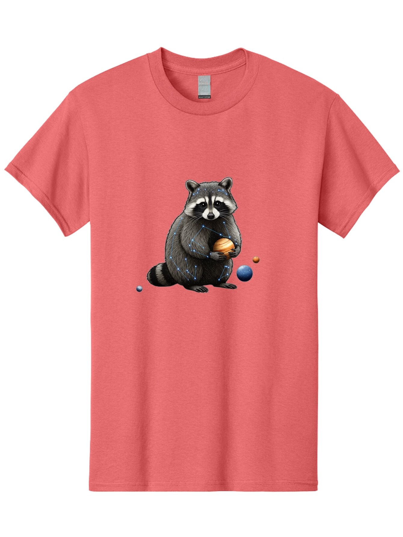 Raccoon-Holding-Planet Men'S Graphic Tee, 100% Cotton, Comfortable Casual Summer Wear, Machine Washable, Vintage Camera, Old Camera, Antique Camera, Black Camera, Classic Photography, Photography Equipment, Nostalgic Device, Film Camera, Ban250 11