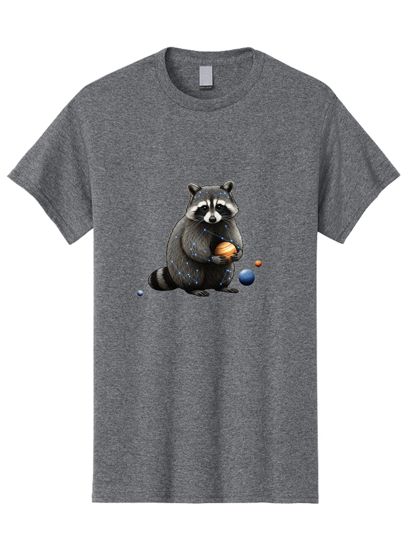 Raccoon-Holding-Planet Men'S Graphic Tee, 100% Cotton, Comfortable Casual Summer Wear, Machine Washable, Vintage Camera, Old Camera, Antique Camera, Black Camera, Classic Photography, Photography Equipment, Nostalgic Device, Film Camera, Ban250 13