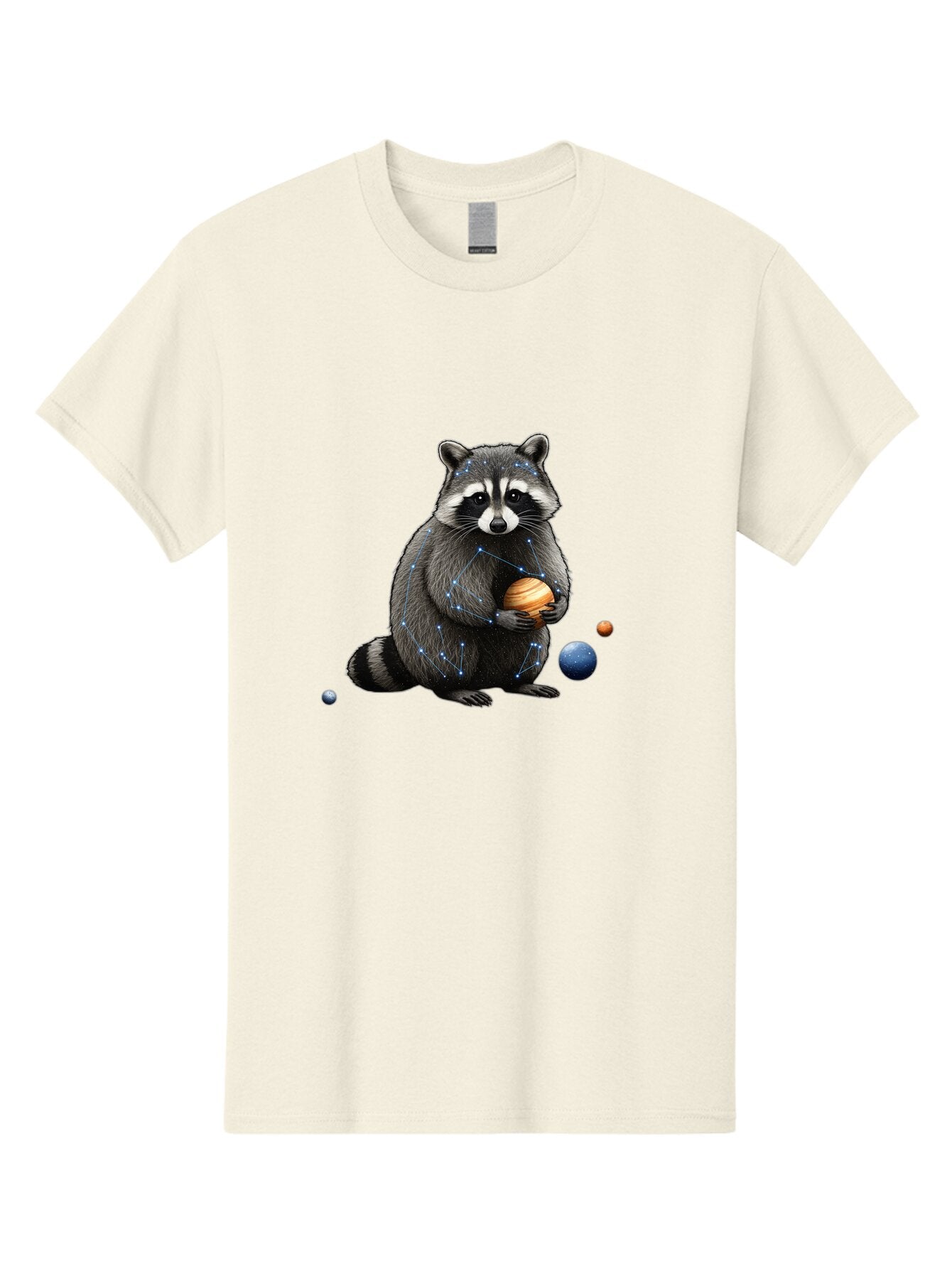 Raccoon-Holding-Planet Men'S Graphic Tee, 100% Cotton, Comfortable Casual Summer Wear, Machine Washable, Vintage Camera, Old Camera, Antique Camera, Black Camera, Classic Photography, Photography Equipment, Nostalgic Device, Film Camera, Ban250 10