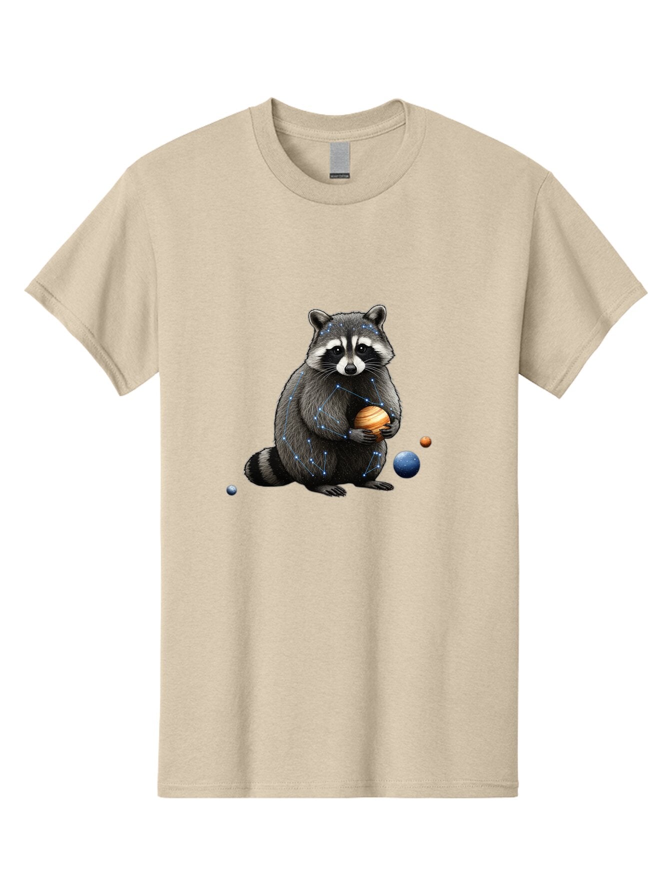 Raccoon-Holding-Planet Men'S Graphic Tee, 100% Cotton, Comfortable Casual Summer Wear, Machine Washable, Vintage Camera, Old Camera, Antique Camera, Black Camera, Classic Photography, Photography Equipment, Nostalgic Device, Film Camera, Ban250 3