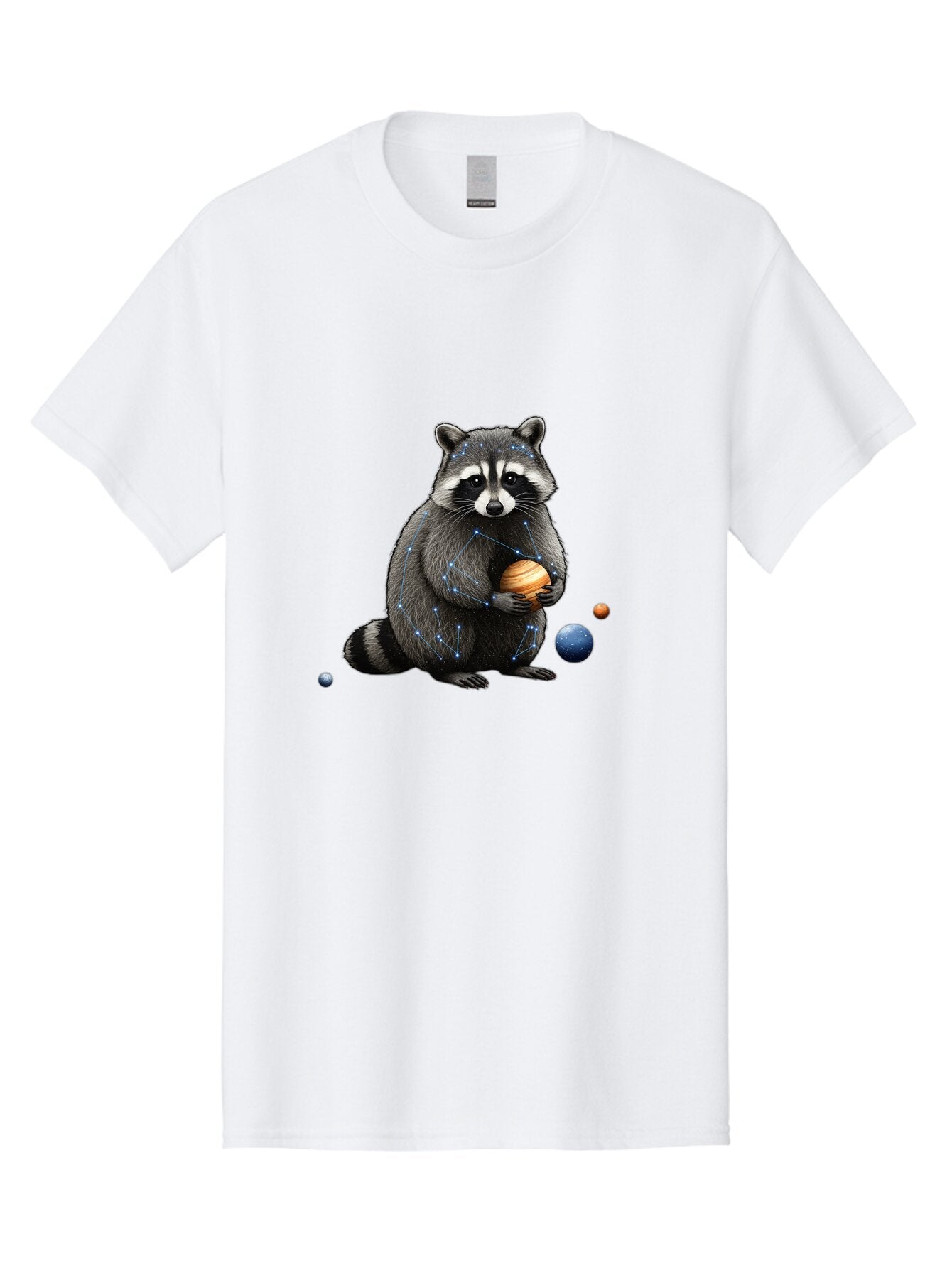 Raccoon-Holding-Planet Men'S Graphic Tee, 100% Cotton, Comfortable Casual Summer Wear, Machine Washable, Vintage Camera, Old Camera, Antique Camera, Black Camera, Classic Photography, Photography Equipment, Nostalgic Device, Film Camera, Ban250 15