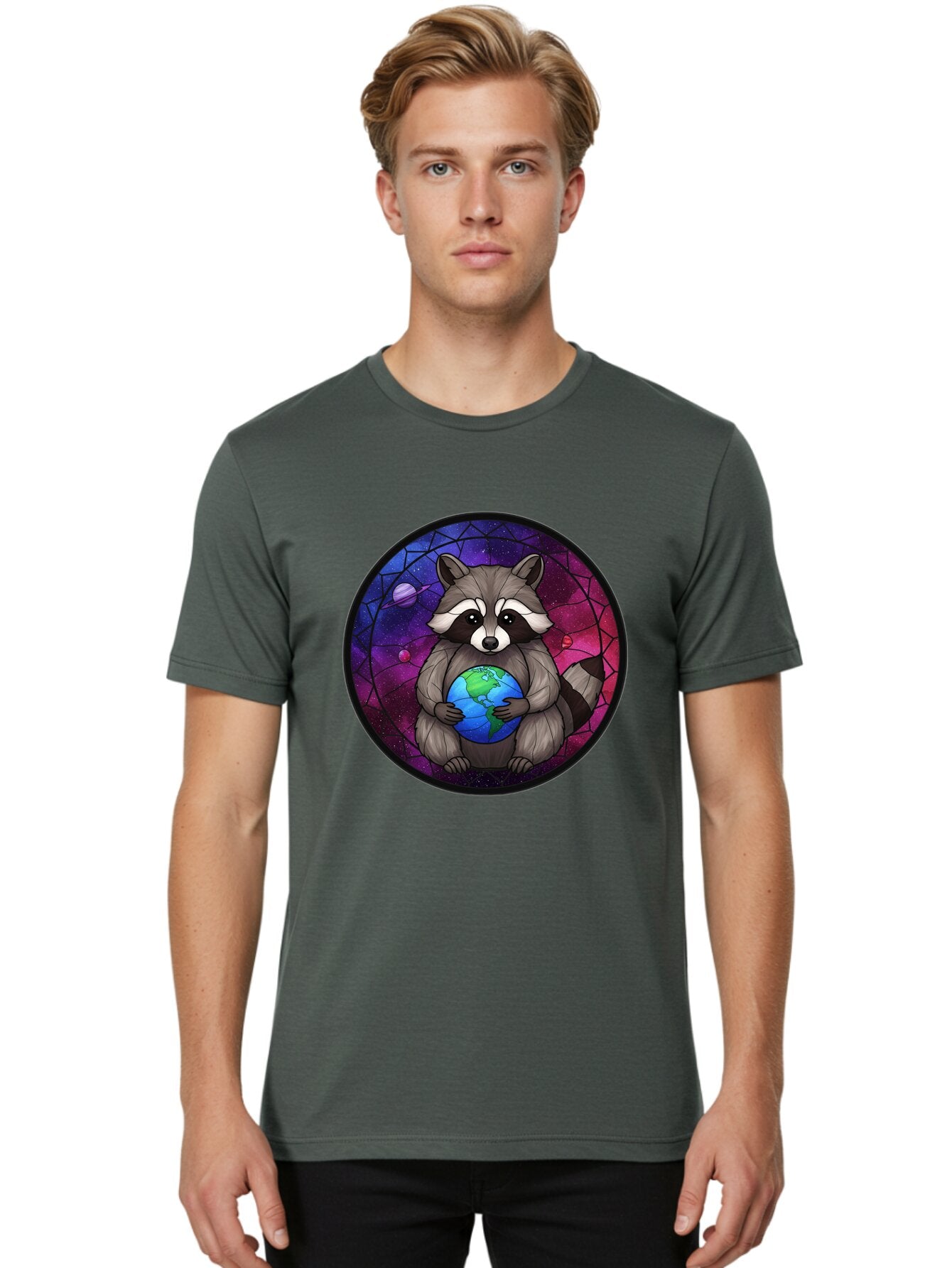 Raccoon-Hugging-Earth Men'S Graphic Tee, 100% Cotton, Comfortable Casual Summer Wear, Machine Washable, Vintage Camera, Old Camera, Antique Camera, Black Camera, Classic Photography, Photography Equipment, Nostalgic Device, Film Camera, Ban251 25
