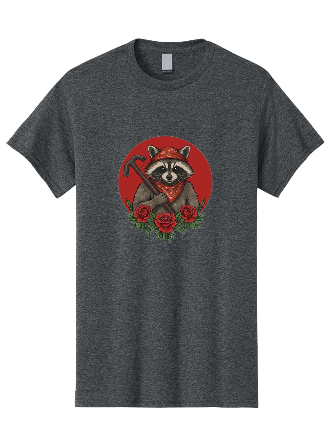 Raccoon-With-Crowbar-And-Roses Men'S Graphic Tee, 100% Cotton, Comfortable Casual Summer Wear, Machine Washable, Vintage Camera, Old Camera, Antique Camera, Black Camera, Classic Photography, Photography Equipment, Nostalgic Device, Ban253 4