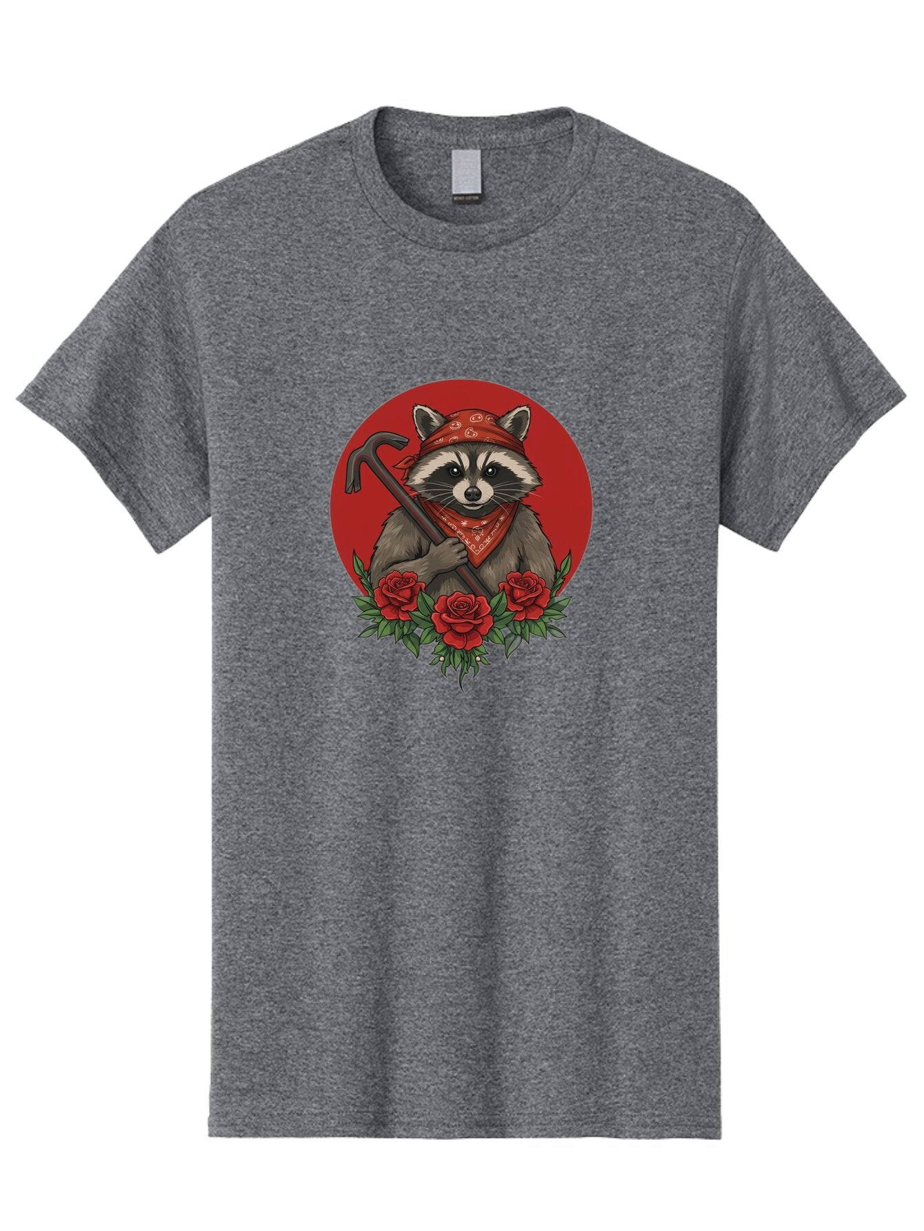 Raccoon-With-Crowbar-And-Roses Men'S Graphic Tee, 100% Cotton, Comfortable Casual Summer Wear, Machine Washable, Vintage Camera, Old Camera, Antique Camera, Black Camera, Classic Photography, Photography Equipment, Nostalgic Device, Ban253 7