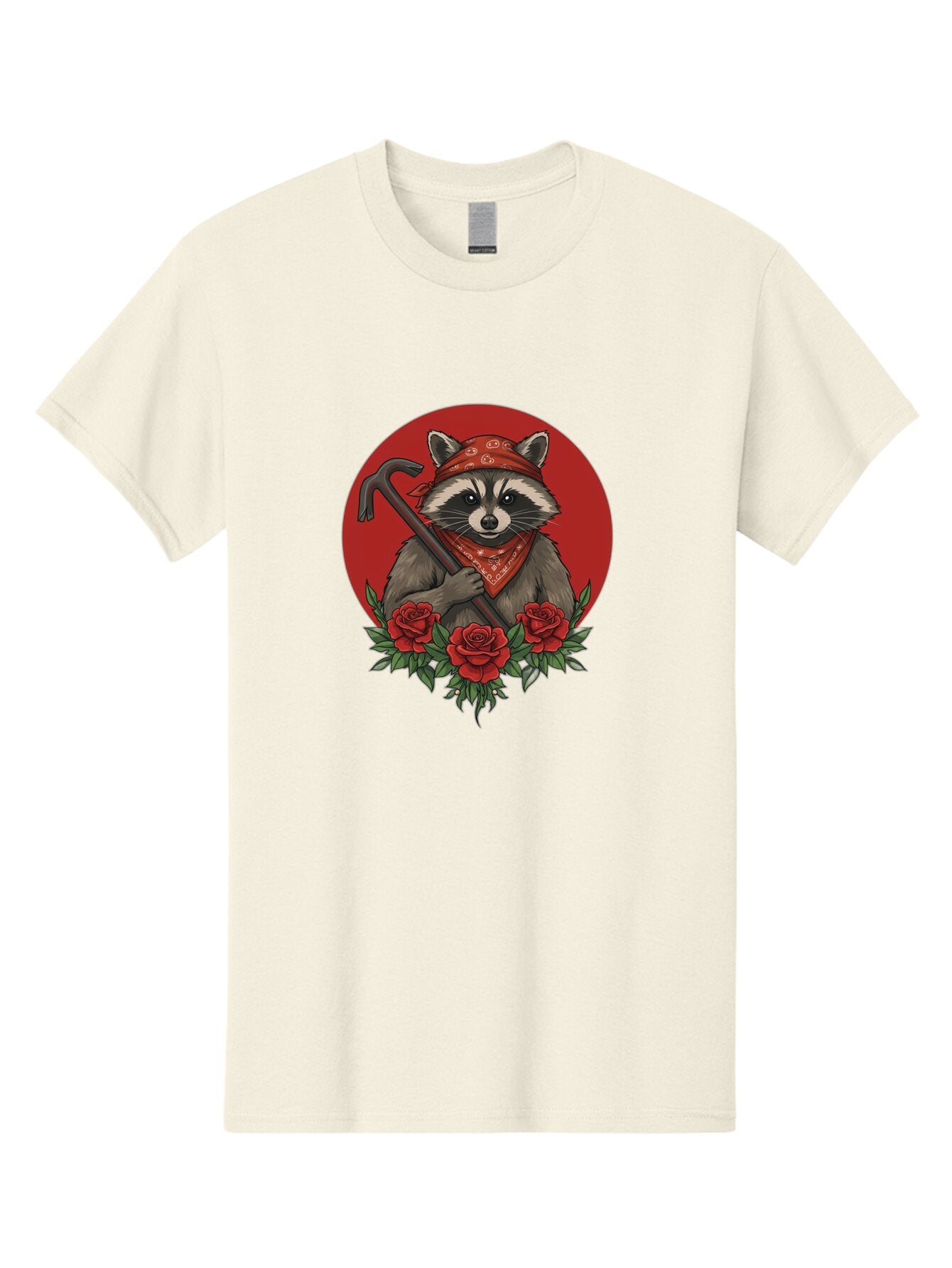 Raccoon-With-Crowbar-And-Roses Men'S Graphic Tee, 100% Cotton, Comfortable Casual Summer Wear, Machine Washable, Vintage Camera, Old Camera, Antique Camera, Black Camera, Classic Photography, Photography Equipment, Nostalgic Device, Ban253 5