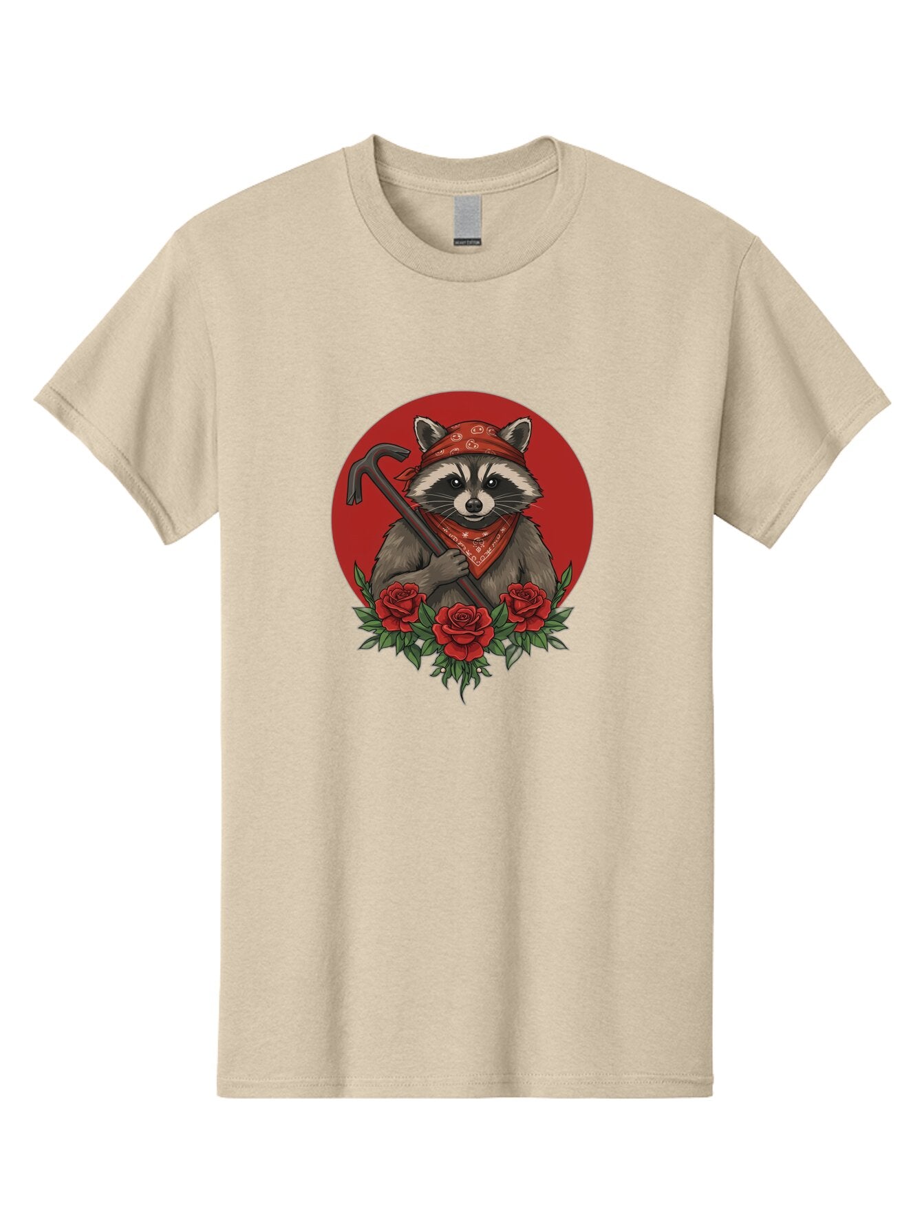 Raccoon-With-Crowbar-And-Roses Men'S Graphic Tee, 100% Cotton, Comfortable Casual Summer Wear, Machine Washable, Vintage Camera, Old Camera, Antique Camera, Black Camera, Classic Photography, Photography Equipment, Nostalgic Device, Ban253 6