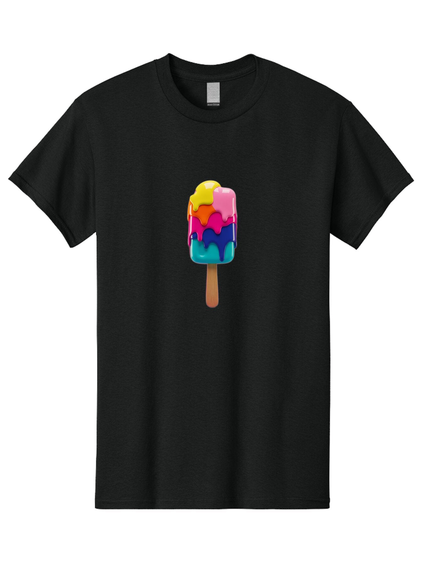 Rainbow-Popsicle-2 Men'S Graphic Tee, 100% Cotton, Comfortable Casual Summer Wear, Machine Washable, Vintage Camera, Old Camera, Antique Camera, Black Camera, Classic Photography, Photography Equipment, Nostalgic Device, Film Camera, Ban264 8
