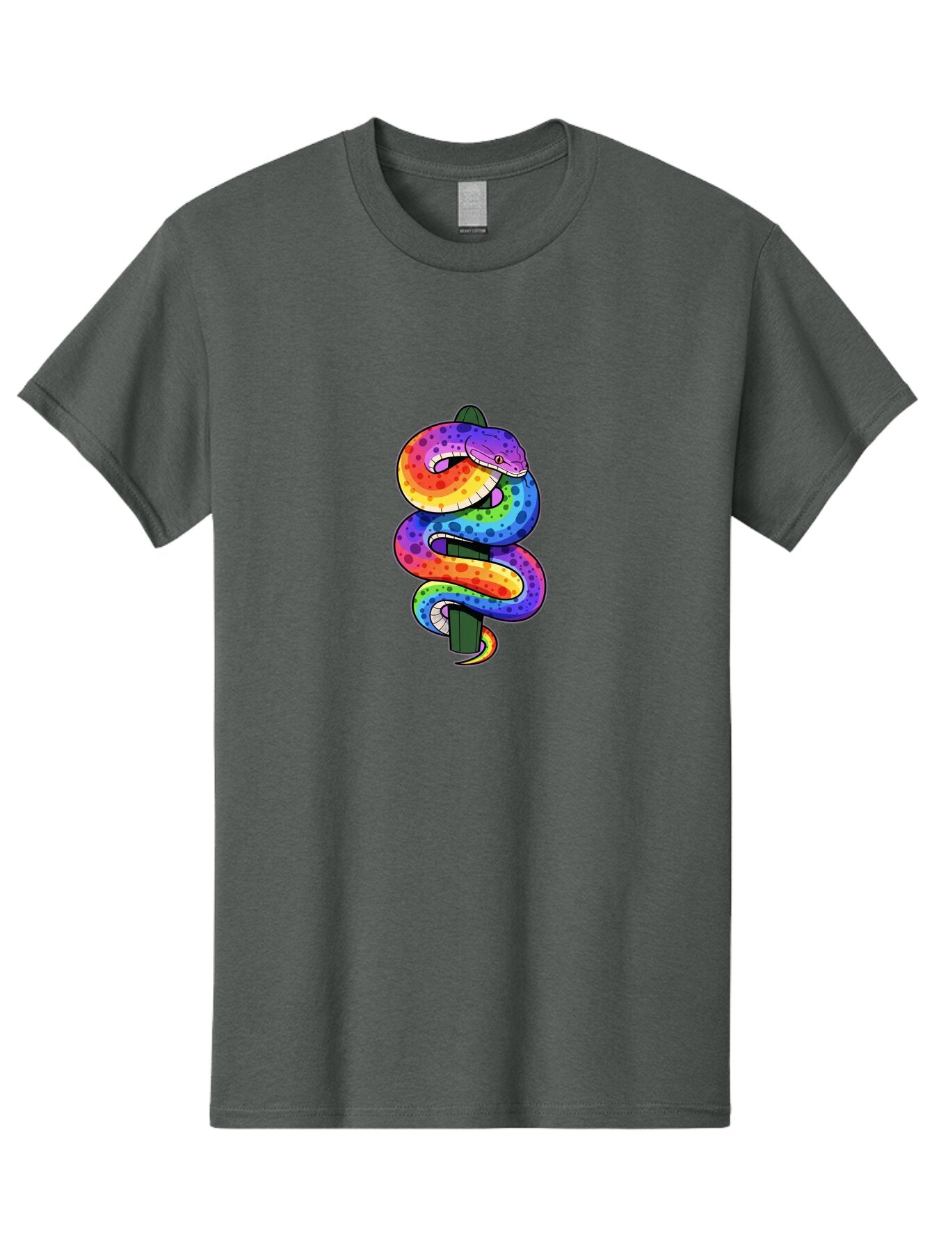 Rainbow-Snake-1 Men'S Graphic Tee, 100% Cotton, Comfortable Casual Summer Wear, Machine Washable, Vintage Camera, Old Camera, Antique Camera, Black Camera, Classic Photography, Photography Equipment, Nostalgic Device, Film Camera, Camera Art Ban266