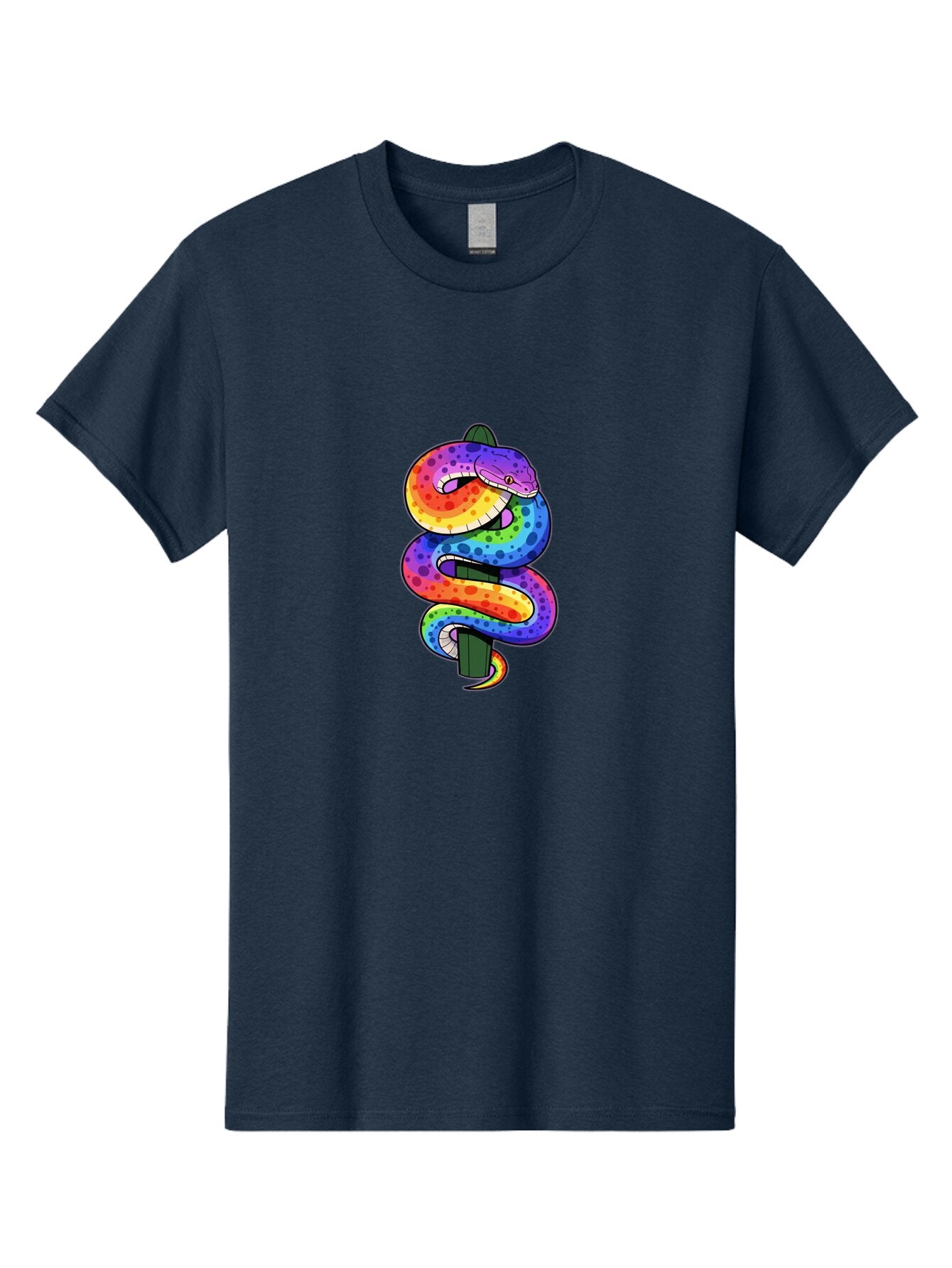 Rainbow-Snake-1 Men'S Graphic Tee, 100% Cotton, Comfortable Casual Summer Wear, Machine Washable, Vintage Camera, Old Camera, Antique Camera, Black Camera, Classic Photography, Photography Equipment, Nostalgic Device, Film Camera, Camera Art Ban266 4