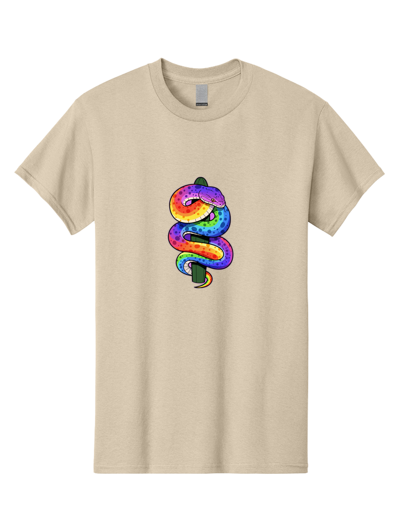 Rainbow-Snake-1 Men'S Graphic Tee, 100% Cotton, Comfortable Casual Summer Wear, Machine Washable, Vintage Camera, Old Camera, Antique Camera, Black Camera, Classic Photography, Photography Equipment, Nostalgic Device, Film Camera, Camera Art Ban266