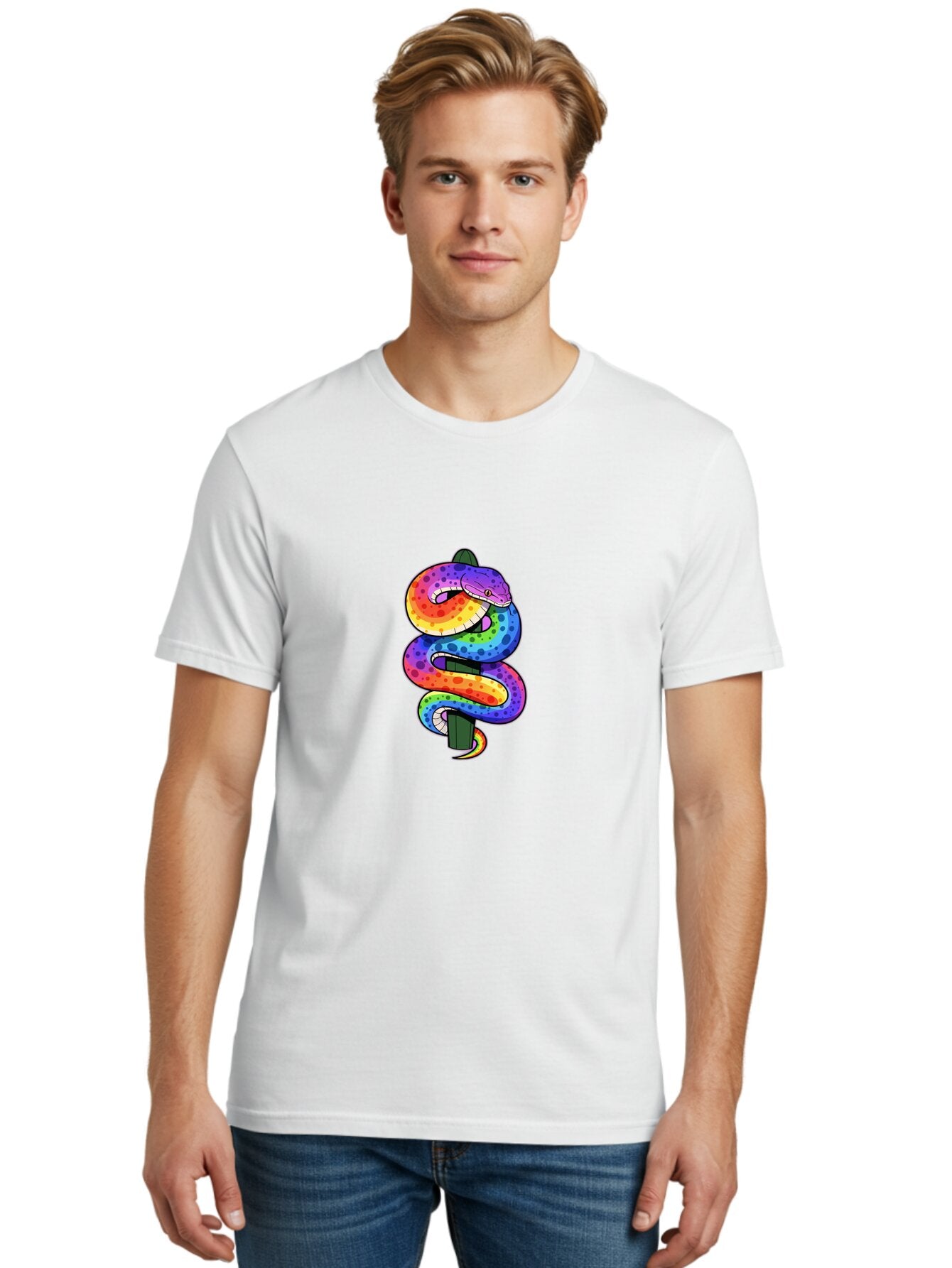 Rainbow-Snake-1 Men'S Graphic Tee, 100% Cotton, Comfortable Casual Summer Wear, Machine Washable, Vintage Camera, Old Camera, Antique Camera, Black Camera, Classic Photography, Photography Equipment, Nostalgic Device, Film Camera, Camera Art Ban266 19