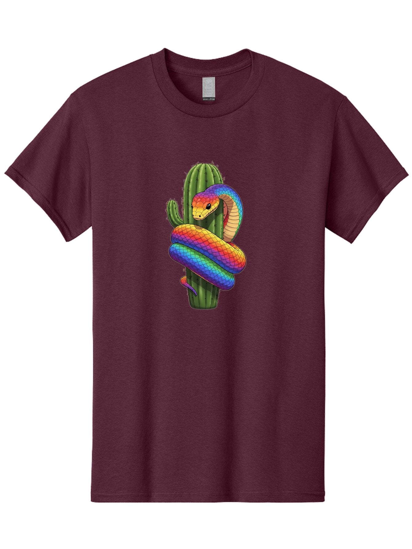 Rainbow-Snake-Cactus Men'S Graphic Tee, 100% Cotton, Comfortable Casual Summer Wear, Machine Washable, Vintage Camera, Old Camera, Antique Camera, Black Camera, Classic Photography, Photography Equipment, Nostalgic Device, Film Camera, Ban267