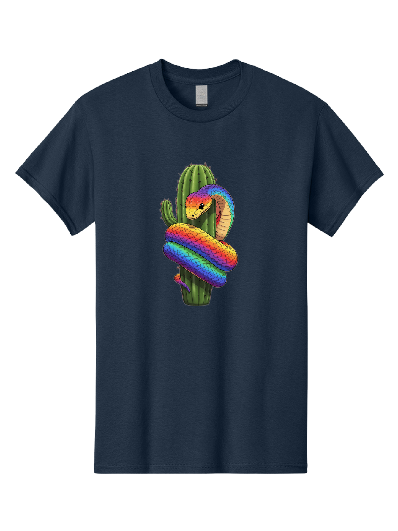Rainbow-Snake-Cactus Men'S Graphic Tee, 100% Cotton, Comfortable Casual Summer Wear, Machine Washable, Vintage Camera, Old Camera, Antique Camera, Black Camera, Classic Photography, Photography Equipment, Nostalgic Device, Film Camera, Ban267