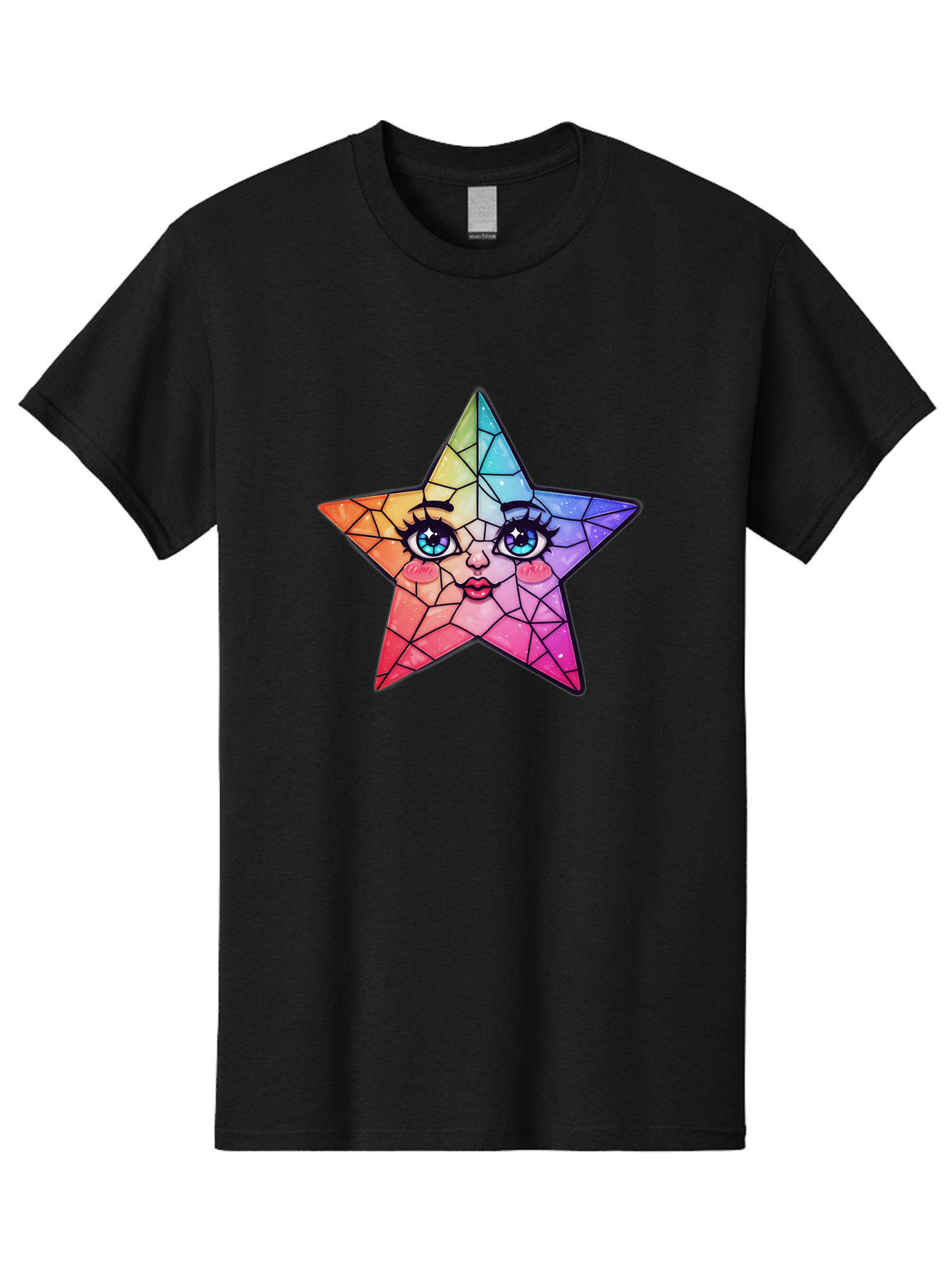 Rainbow-Star Men'S Graphic Tee, 100% Cotton, Comfortable Casual Summer Wear, Machine Washable, Vintage Camera, Old Camera, Antique Camera, Black Camera, Classic Photography, Photography Equipment, Nostalgic Device, Film Camera, Camera Art Ban269