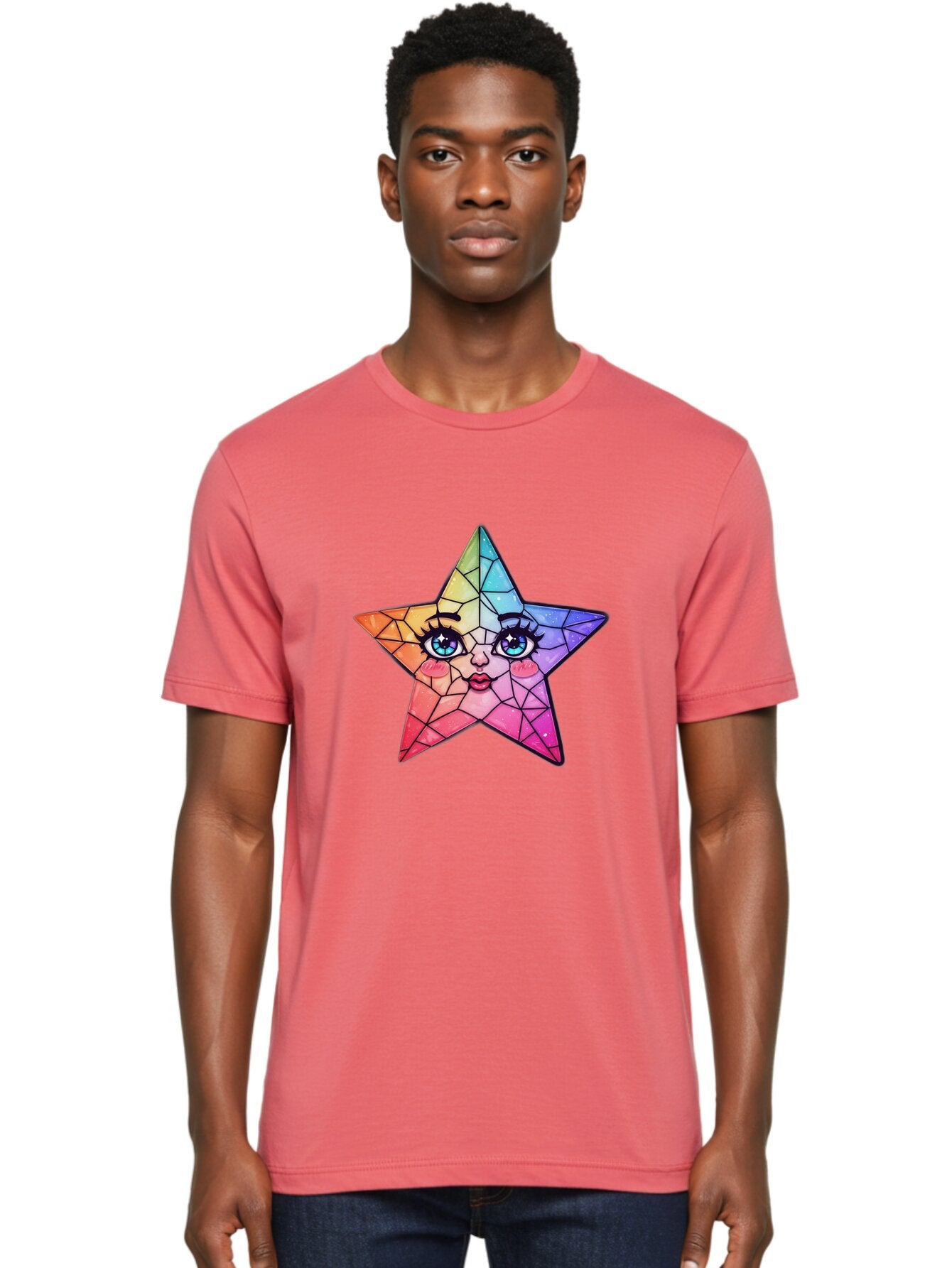 Rainbow-Star Men'S Graphic Tee, 100% Cotton, Comfortable Casual Summer Wear, Machine Washable, Vintage Camera, Old Camera, Antique Camera, Black Camera, Classic Photography, Photography Equipment, Nostalgic Device, Film Camera, Camera Art Ban269 28