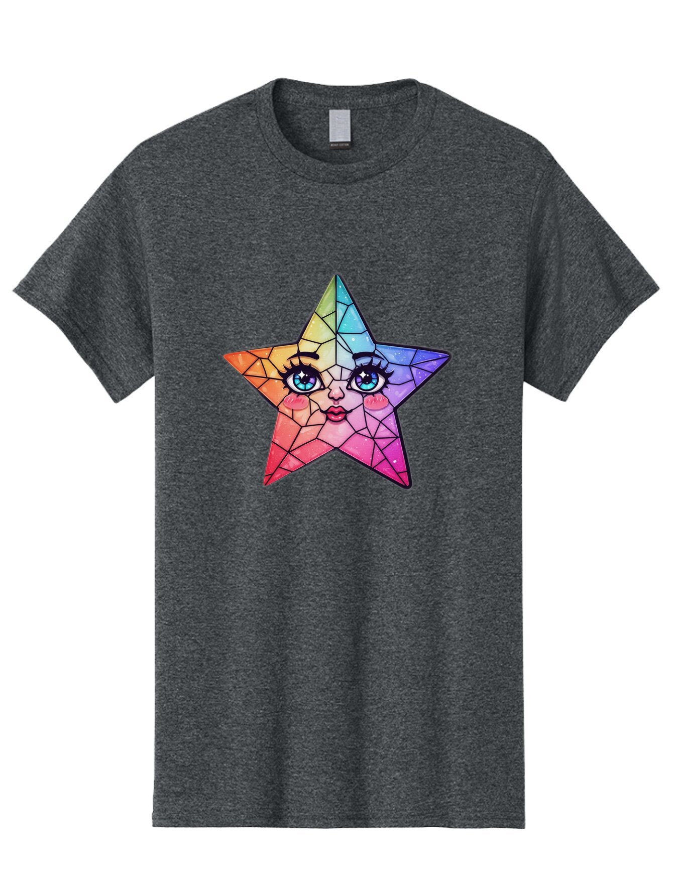 Rainbow-Star Men'S Graphic Tee, 100% Cotton, Comfortable Casual Summer Wear, Machine Washable, Vintage Camera, Old Camera, Antique Camera, Black Camera, Classic Photography, Photography Equipment, Nostalgic Device, Film Camera, Camera Art Ban269