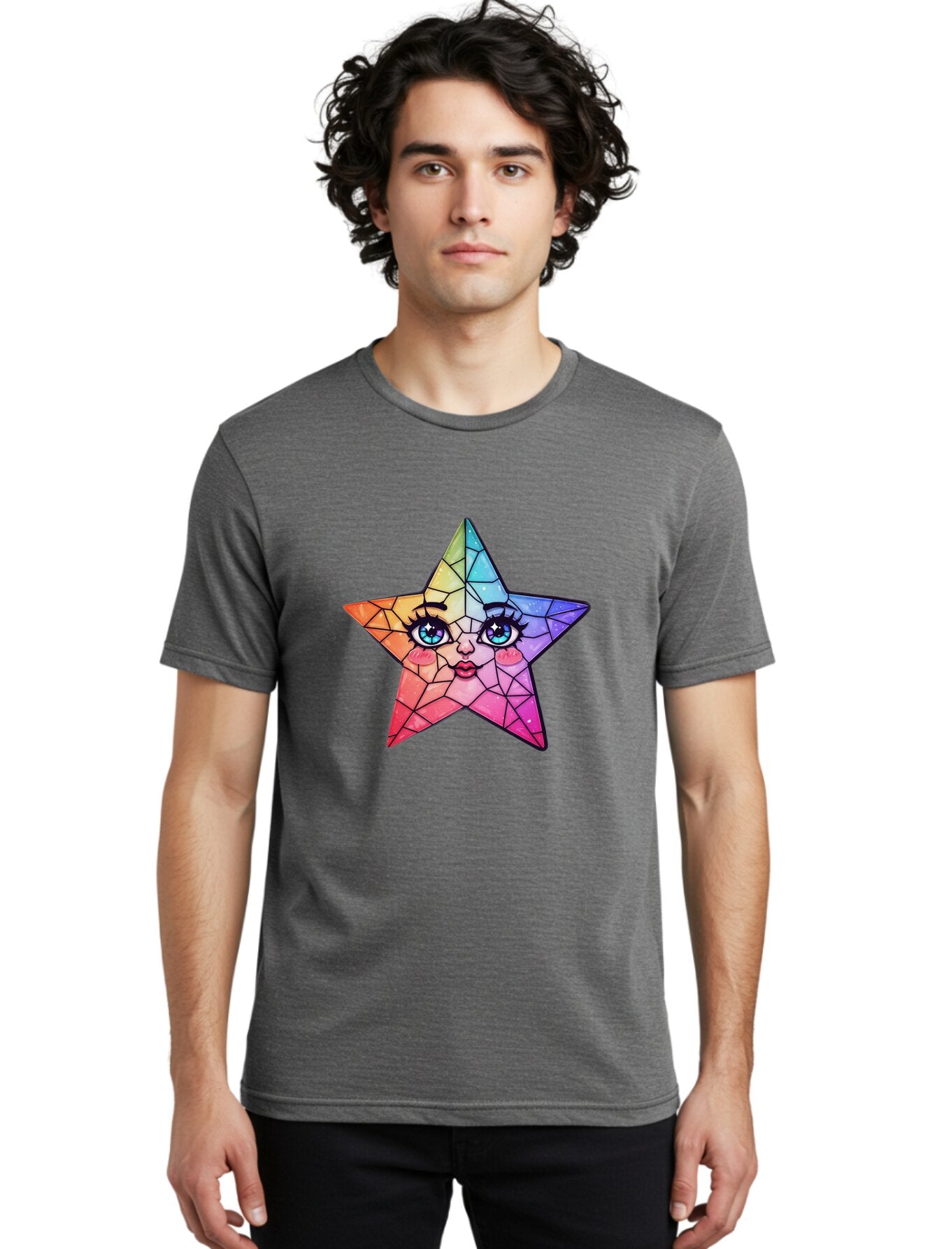 Rainbow-Star Men'S Graphic Tee, 100% Cotton, Comfortable Casual Summer Wear, Machine Washable, Vintage Camera, Old Camera, Antique Camera, Black Camera, Classic Photography, Photography Equipment, Nostalgic Device, Film Camera, Camera Art Ban269 17