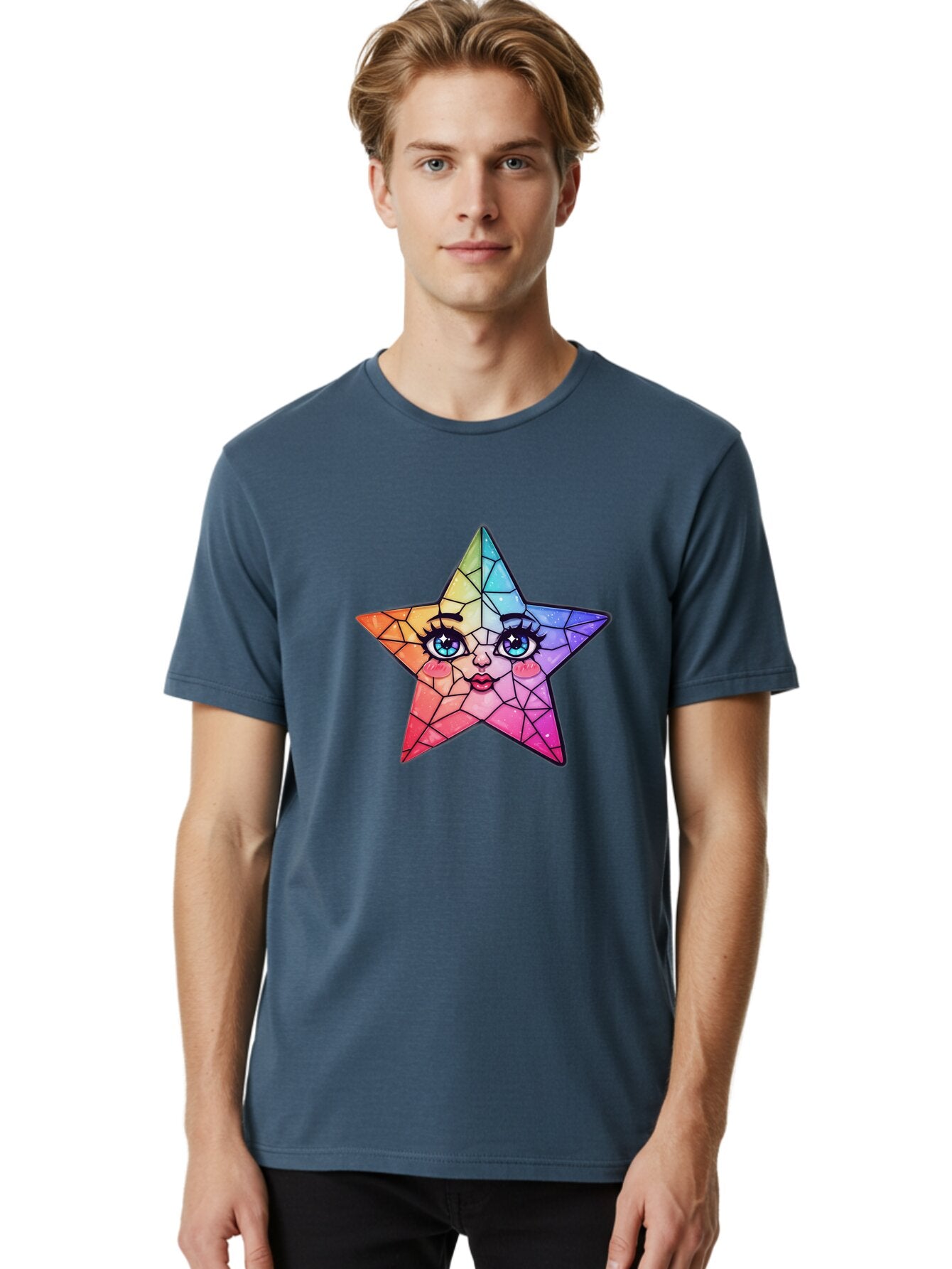 Rainbow-Star Men'S Graphic Tee, 100% Cotton, Comfortable Casual Summer Wear, Machine Washable, Vintage Camera, Old Camera, Antique Camera, Black Camera, Classic Photography, Photography Equipment, Nostalgic Device, Film Camera, Camera Art Ban269 29