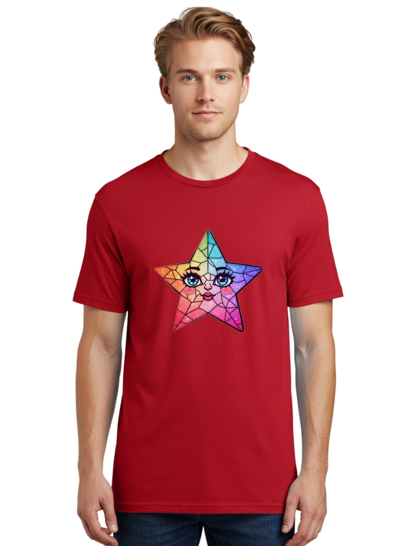 Rainbow-Star Men'S Graphic Tee, 100% Cotton, Comfortable Casual Summer Wear, Machine Washable, Vintage Camera, Old Camera, Antique Camera, Black Camera, Classic Photography, Photography Equipment, Nostalgic Device, Film Camera, Camera Art Ban269 16