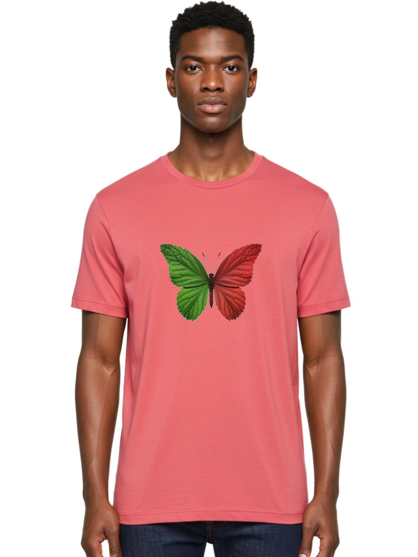 Red-And-Green-Butterfly Men'S Graphic Tee, 100% Cotton, Comfortable Casual Summer Wear, Machine Washable, Vintage Camera, Old Camera, Antique Camera, Black Camera, Classic Photography, Photography Equipment, Nostalgic Device, Film Camera, Ban295 22