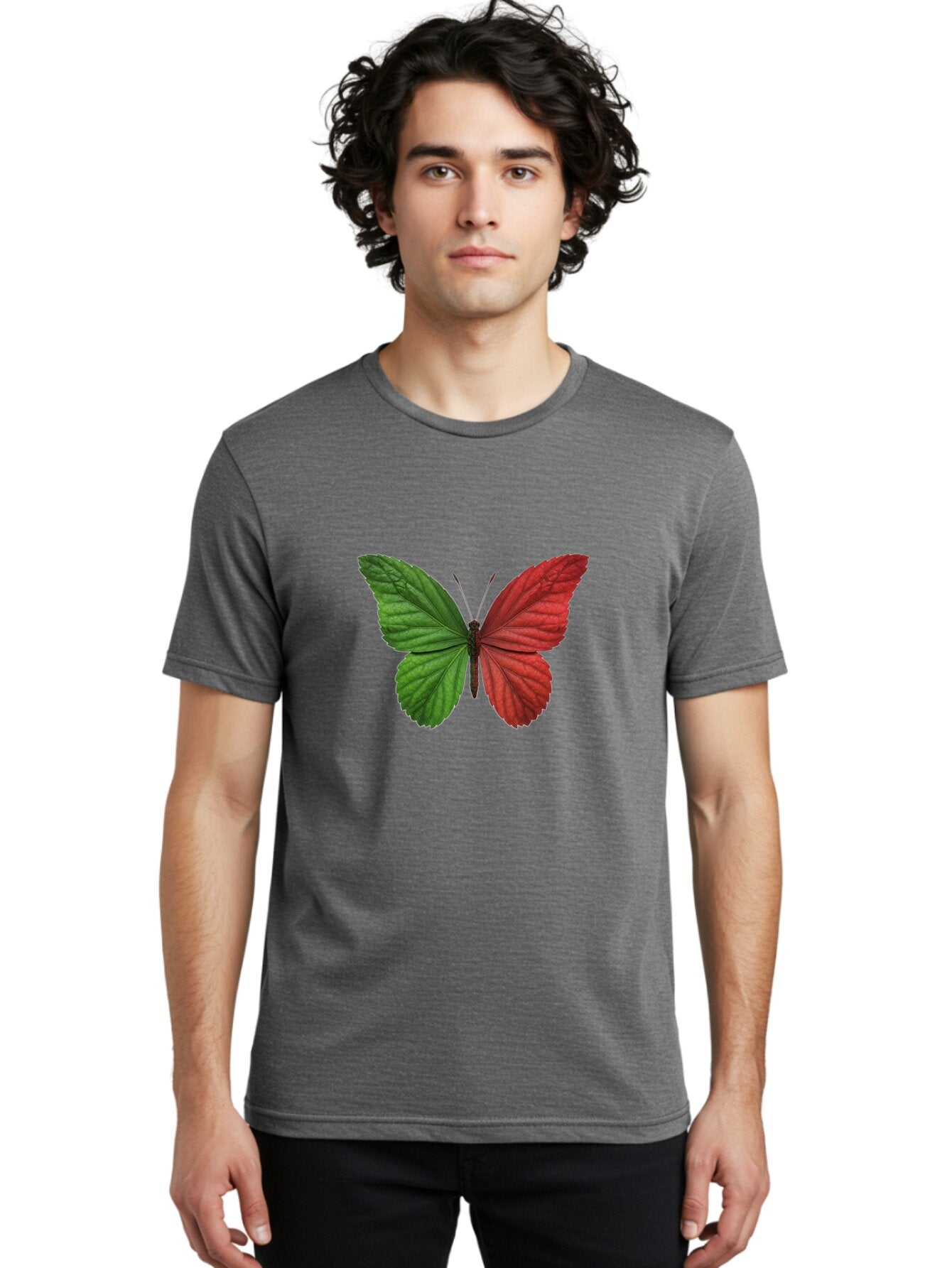 Red-And-Green-Butterfly Men'S Graphic Tee, 100% Cotton, Comfortable Casual Summer Wear, Machine Washable, Vintage Camera, Old Camera, Antique Camera, Black Camera, Classic Photography, Photography Equipment, Nostalgic Device, Film Camera, Ban295 23