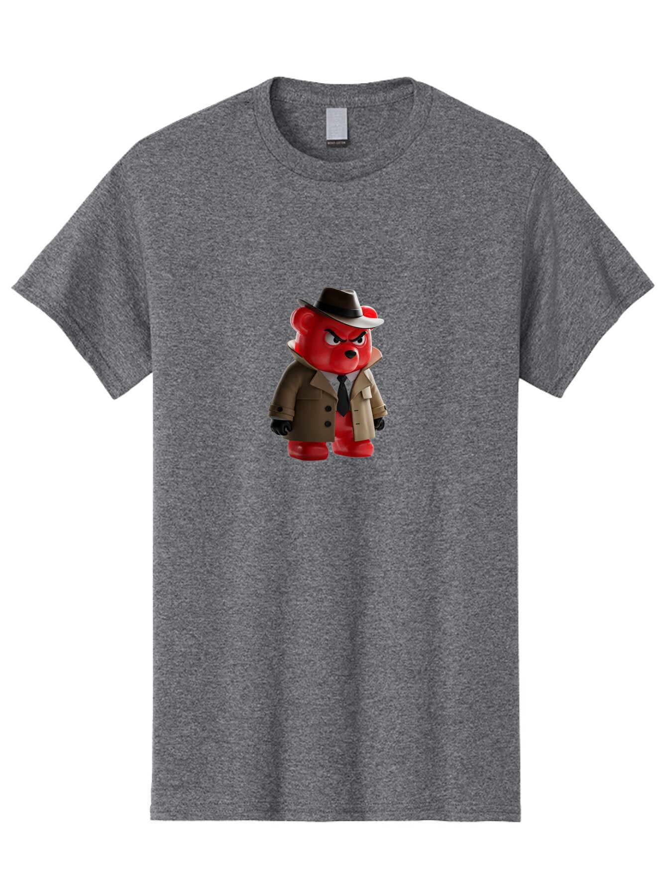 Red-Bear-Detective Men'S Graphic Tee, 100% Cotton, Comfortable Casual Summer Wear, Machine Washable, Vintage Camera, Old Camera, Antique Camera, Black Camera, Classic Photography, Photography Equipment, Nostalgic Device, Film Camera, Ban298