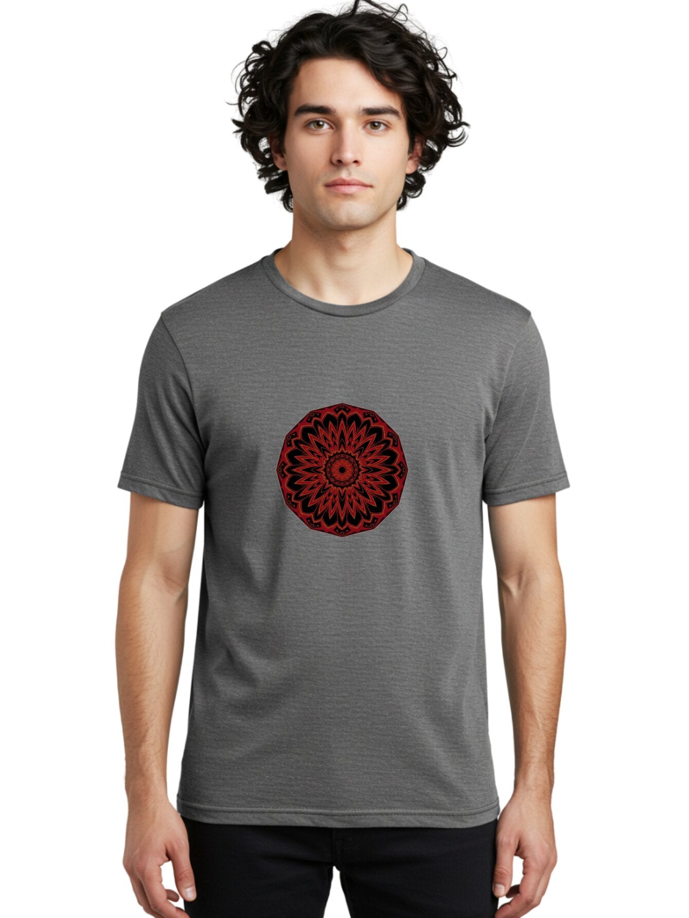 Red-Mandala Men'S Graphic Tee, 100% Cotton, Comfortable Casual Summer Wear, Machine Washable, Vintage Camera, Old Camera, Antique Camera, Black Camera, Classic Photography, Photography Equipment, Nostalgic Device, Film Camera, Camera Art Ban305 17