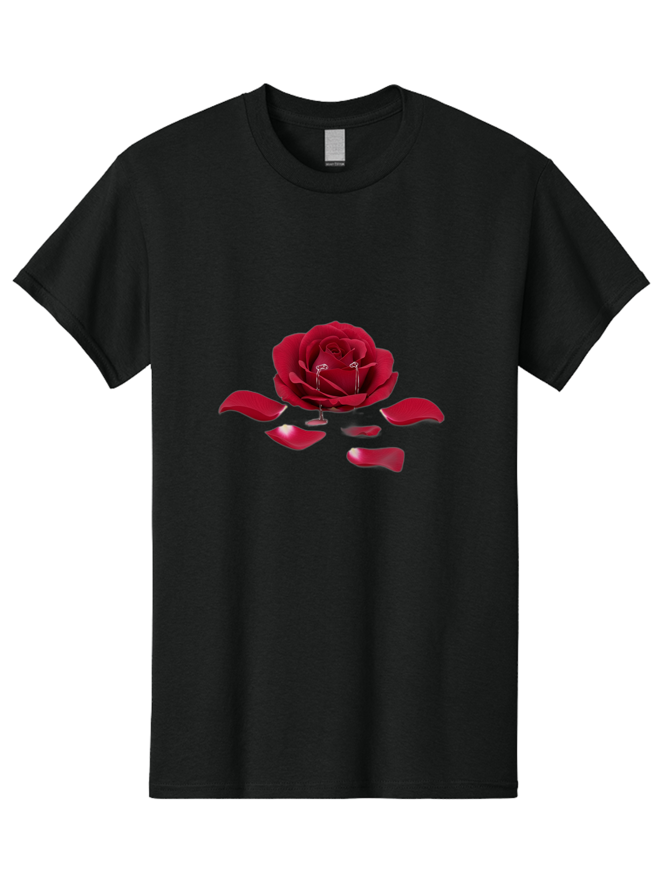 Red-Rose-Earrings Men'S Graphic Tee, 100% Cotton, Comfortable Casual Summer Wear, Machine Washable, Vintage Camera, Old Camera, Antique Camera, Black Camera, Classic Photography, Photography Equipment, Nostalgic Device, Film Camera, Camera Art Ban309