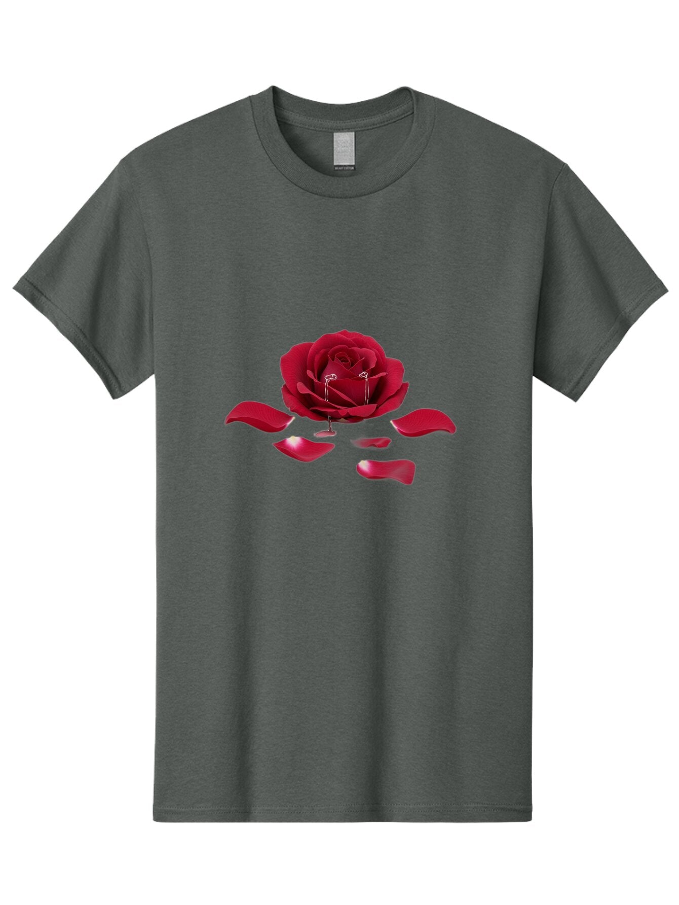Red-Rose-Earrings Men'S Graphic Tee, 100% Cotton, Comfortable Casual Summer Wear, Machine Washable, Vintage Camera, Old Camera, Antique Camera, Black Camera, Classic Photography, Photography Equipment, Nostalgic Device, Film Camera, Camera Art Ban309 7