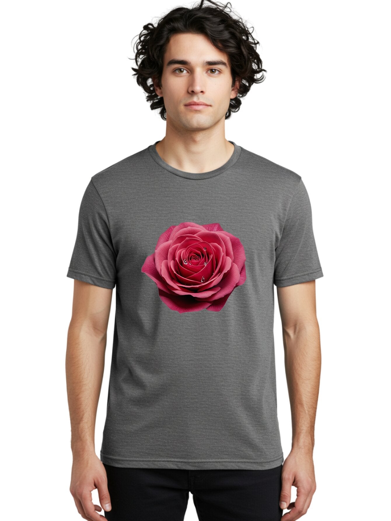 Red-Rose Men'S Graphic Tee, 100% Cotton, Comfortable Casual Summer Wear, Machine Washable, Vintage Camera, Old Camera, Antique Camera, Black Camera, Classic Photography, Photography Equipment, Nostalgic Device, Film Camera, Camera Art Ban310 24