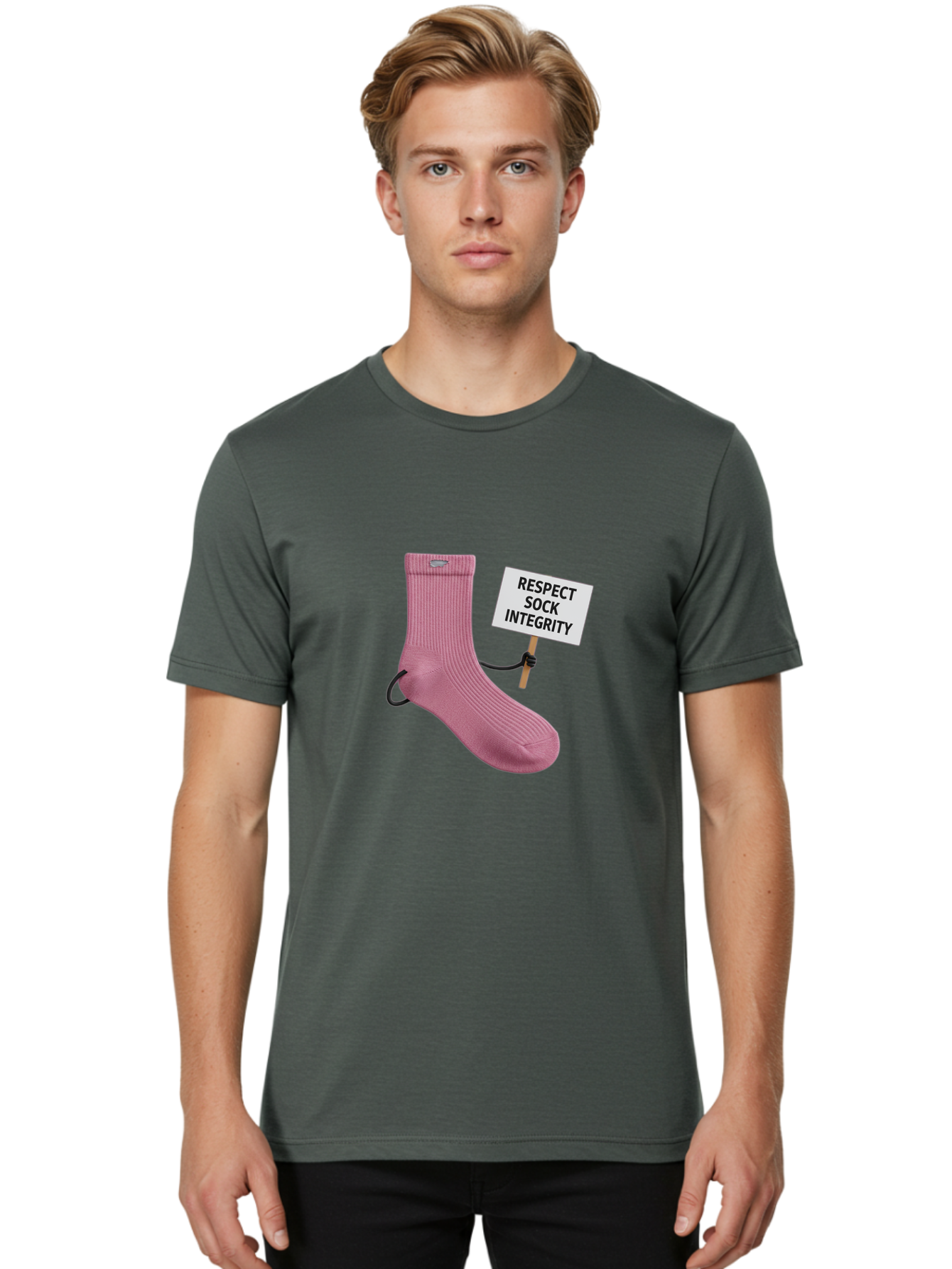 Respect-Sock-Integrity Men'S Graphic Tee, 100% Cotton, Comfortable Casual Summer Wear, Machine Washable, Vintage Camera, Old Camera, Antique Camera, Black Camera, Classic Photography, Photography Equipment, Nostalgic Device, Film Camera, Ban314 16