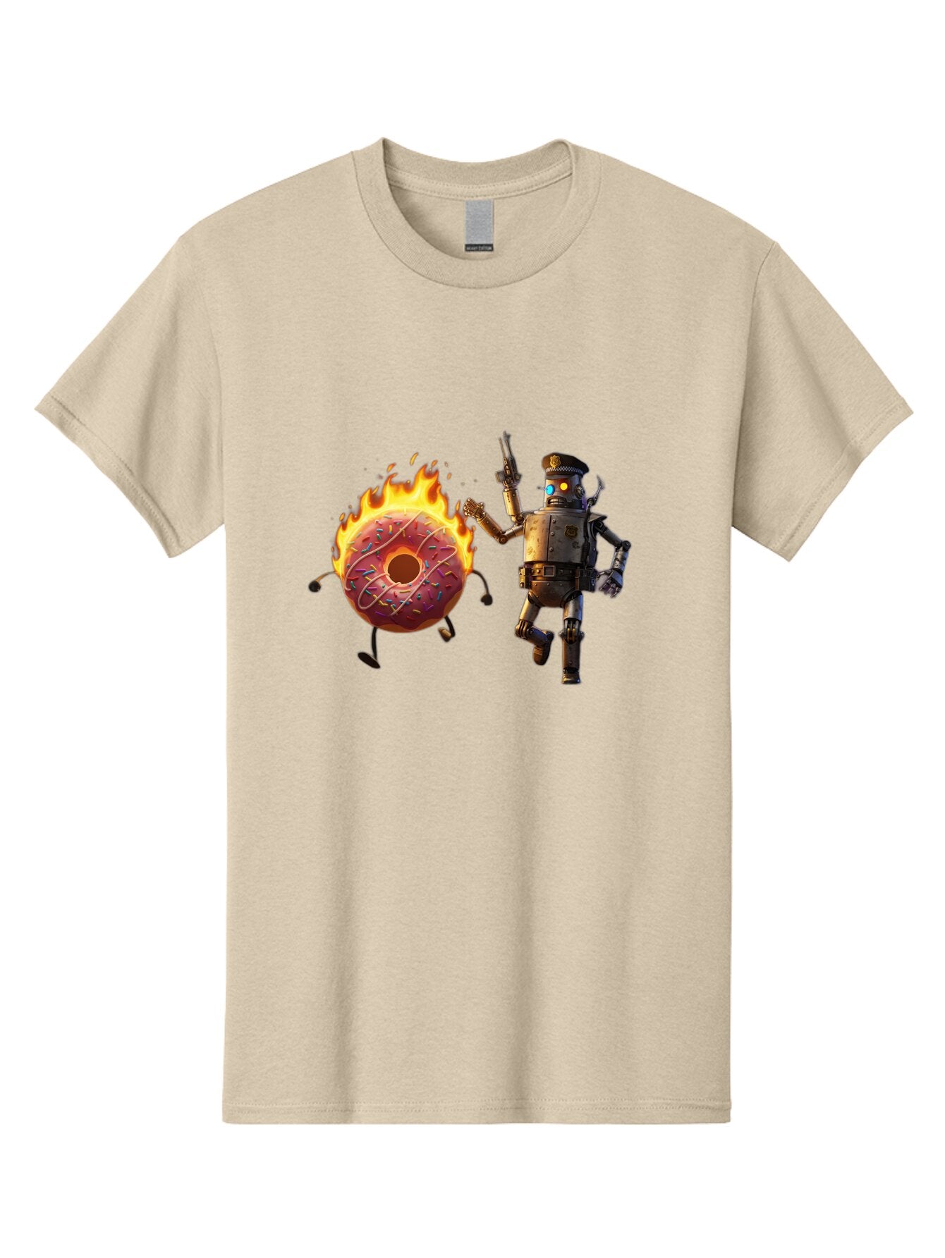 Robot-And-Donut Men'S Graphic Tee, 100% Cotton, Comfortable Casual Summer Wear, Machine Washable, Vintage Camera, Old Camera, Antique Camera, Black Camera, Classic Photography, Photography Equipment, Nostalgic Device, Film Camera, Camera Art Ban324 5