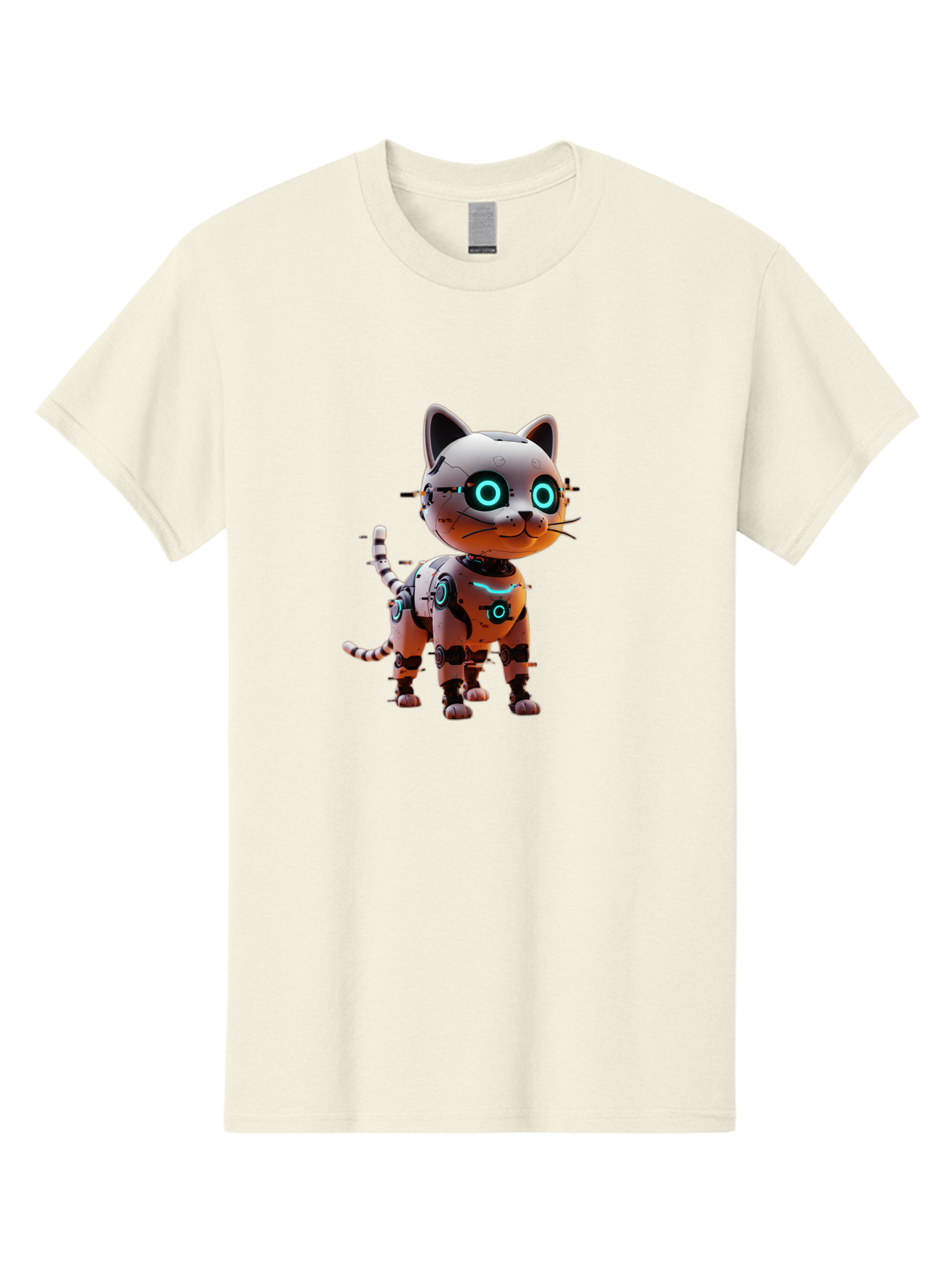 Robot-Cat-1 Men'S Graphic Tee, 100% Cotton, Comfortable Casual Summer Wear, Machine Washable, Vintage Camera, Old Camera, Antique Camera, Black Camera, Classic Photography, Photography Equipment, Nostalgic Device, Film Camera, Camera Art Ban326 5
