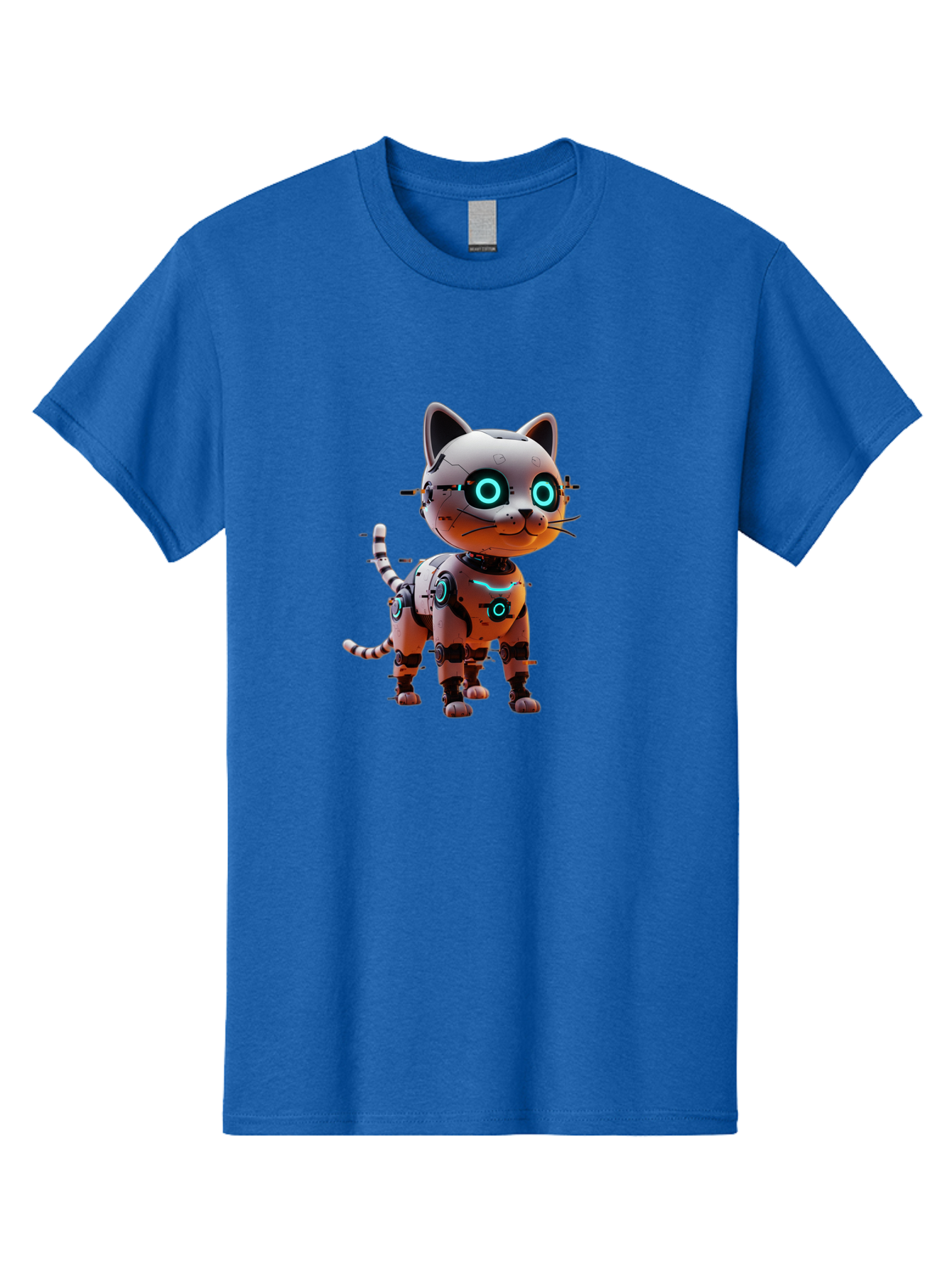 Robot-Cat-1 Men'S Graphic Tee, 100% Cotton, Comfortable Casual Summer Wear, Machine Washable, Vintage Camera, Old Camera, Antique Camera, Black Camera, Classic Photography, Photography Equipment, Nostalgic Device, Film Camera, Camera Art Ban326