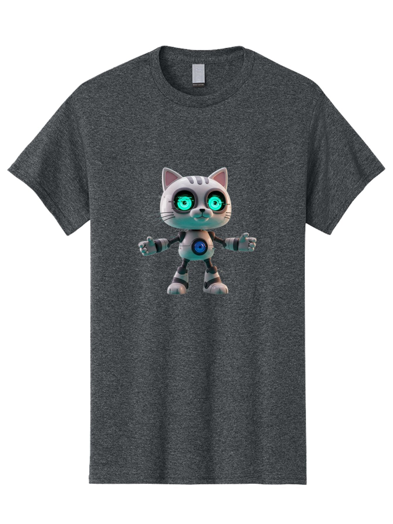 Robot-Cat-2 Men'S Graphic Tee, 100% Cotton, Comfortable Casual Summer Wear, Machine Washable, Vintage Camera, Old Camera, Antique Camera, Black Camera, Classic Photography, Photography Equipment, Nostalgic Device, Film Camera, Camera Art Ban327 14