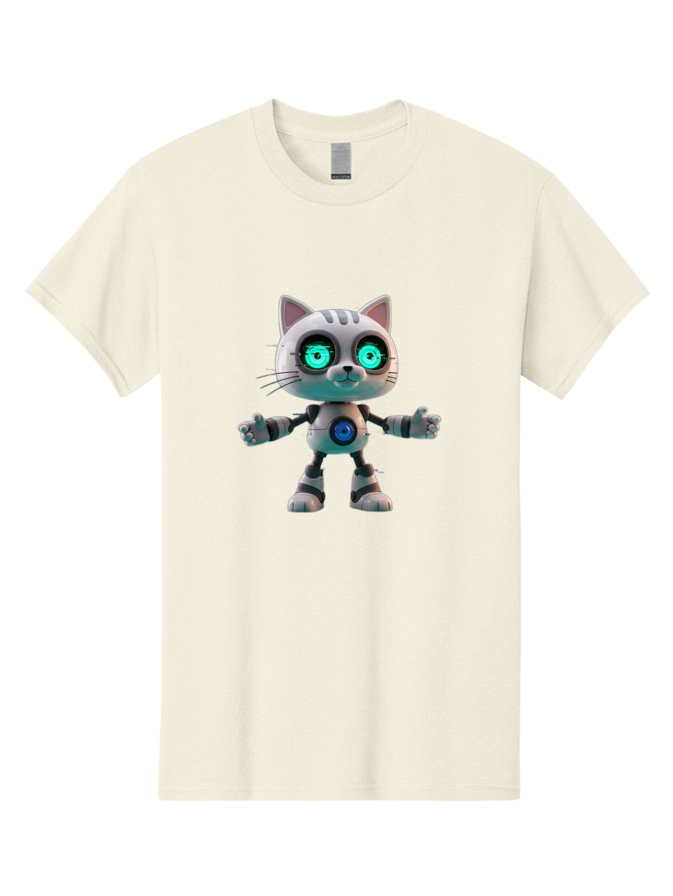 Robot-Cat-2 Men'S Graphic Tee, 100% Cotton, Comfortable Casual Summer Wear, Machine Washable, Vintage Camera, Old Camera, Antique Camera, Black Camera, Classic Photography, Photography Equipment, Nostalgic Device, Film Camera, Camera Art Ban327 4