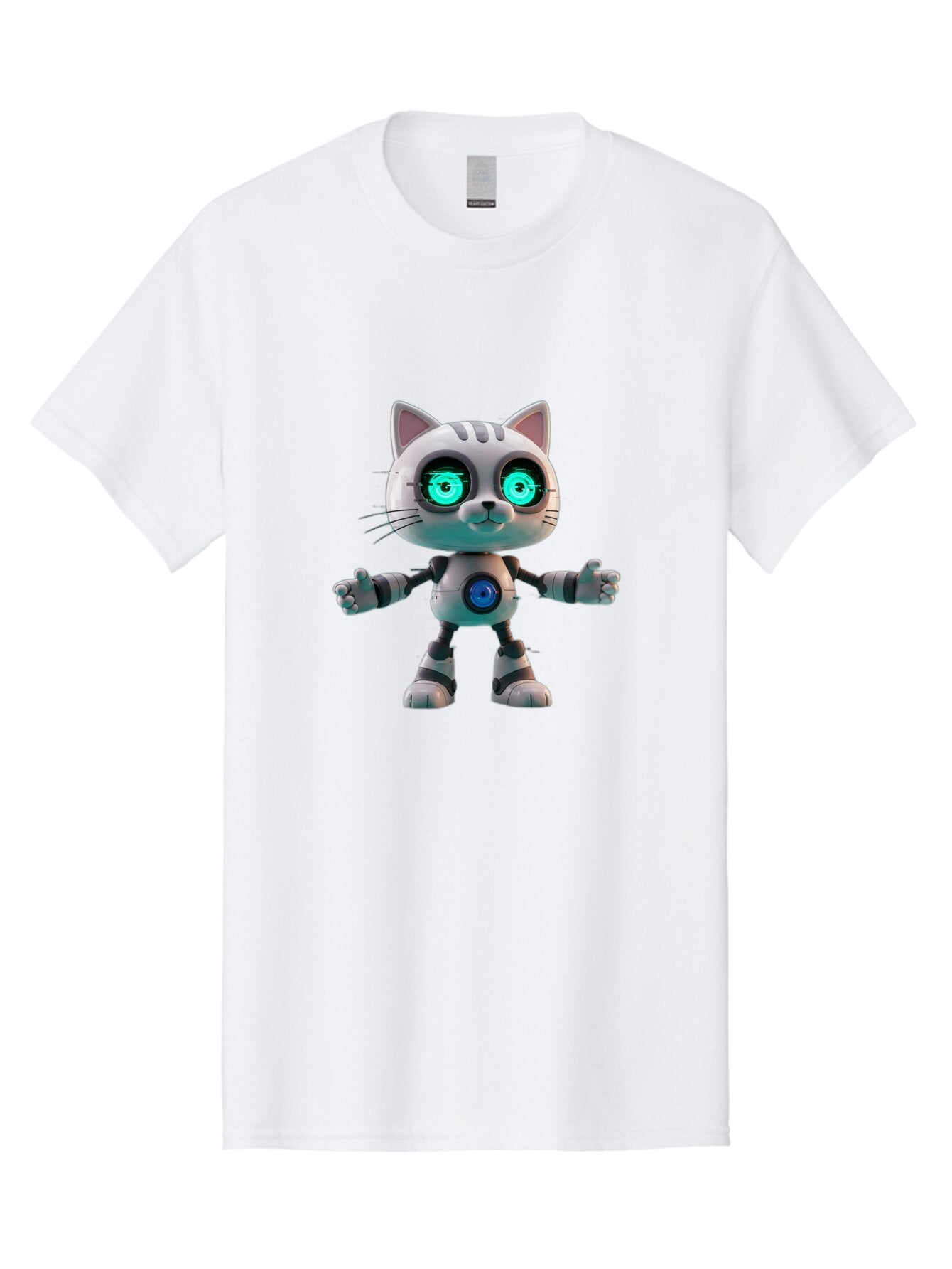 Robot-Cat-2 Men'S Graphic Tee, 100% Cotton, Comfortable Casual Summer Wear, Machine Washable, Vintage Camera, Old Camera, Antique Camera, Black Camera, Classic Photography, Photography Equipment, Nostalgic Device, Film Camera, Camera Art Ban327 13