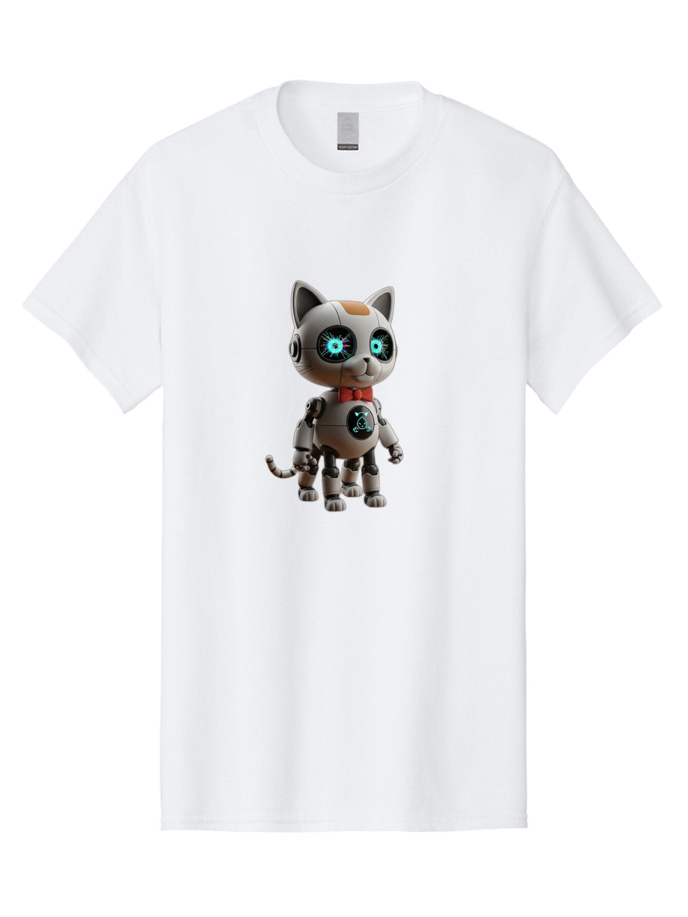 Robot-Cat-3 Men'S Graphic Tee, 100% Cotton, Comfortable Casual Summer Wear, Machine Washable, Vintage Camera, Old Camera, Antique Camera, Black Camera, Classic Photography, Photography Equipment, Nostalgic Device, Film Camera, Camera Art Ban328 11
