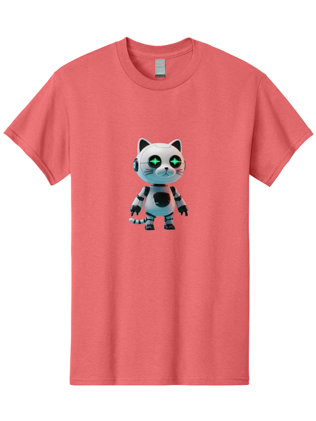 Robot-Cat-4 Men'S Graphic Tee, 100% Cotton, Comfortable Casual Summer Wear, Machine Washable, Vintage Camera, Old Camera, Antique Camera, Black Camera, Classic Photography, Photography Equipment, Nostalgic Device, Film Camera, Camera Art Ban329 12