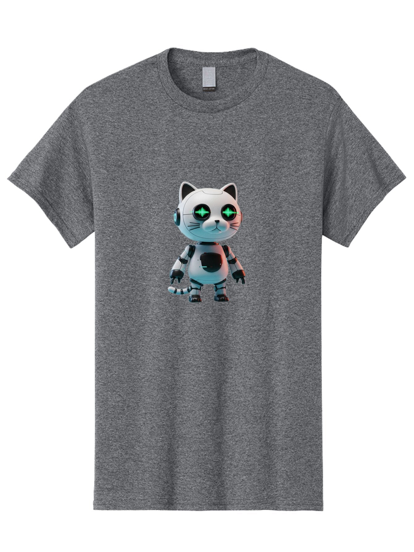 Robot-Cat-4 Men'S Graphic Tee, 100% Cotton, Comfortable Casual Summer Wear, Machine Washable, Vintage Camera, Old Camera, Antique Camera, Black Camera, Classic Photography, Photography Equipment, Nostalgic Device, Film Camera, Camera Art Ban329 5