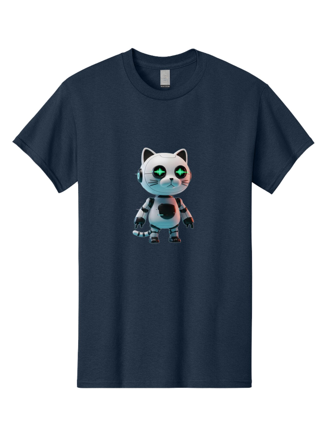 Robot-Cat-4 Men'S Graphic Tee, 100% Cotton, Comfortable Casual Summer Wear, Machine Washable, Vintage Camera, Old Camera, Antique Camera, Black Camera, Classic Photography, Photography Equipment, Nostalgic Device, Film Camera, Camera Art Ban329 7