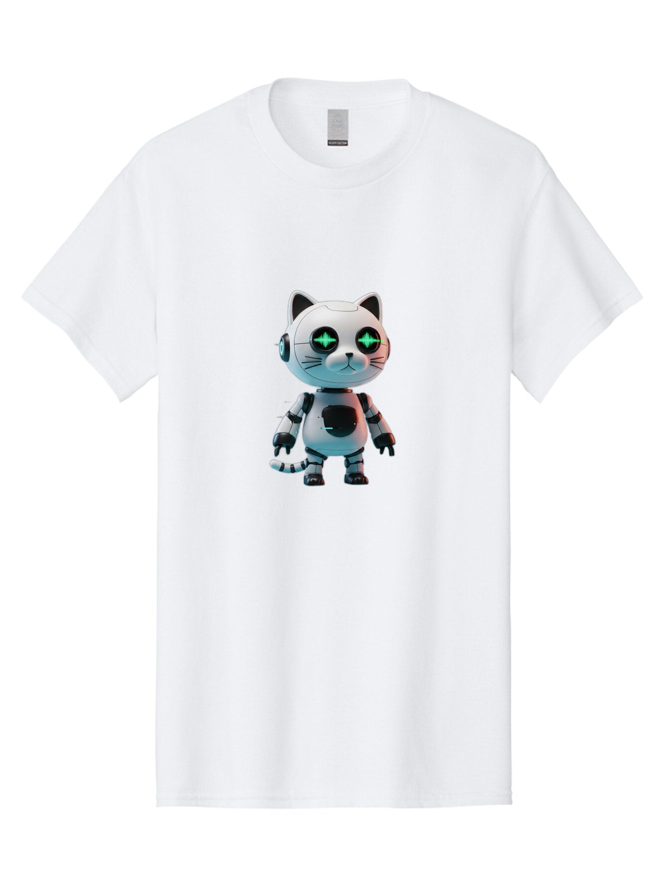 Robot-Cat-4 Men'S Graphic Tee, 100% Cotton, Comfortable Casual Summer Wear, Machine Washable, Vintage Camera, Old Camera, Antique Camera, Black Camera, Classic Photography, Photography Equipment, Nostalgic Device, Film Camera, Camera Art Ban329 15