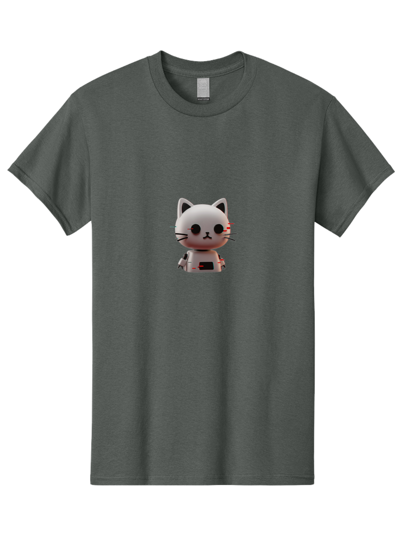 Robot-Cat-5 Men'S Graphic Tee, 100% Cotton, Comfortable Casual Summer Wear, Machine Washable, Vintage Camera, Old Camera, Antique Camera, Black Camera, Classic Photography, Photography Equipment, Nostalgic Device, Film Camera, Camera Art Ban330