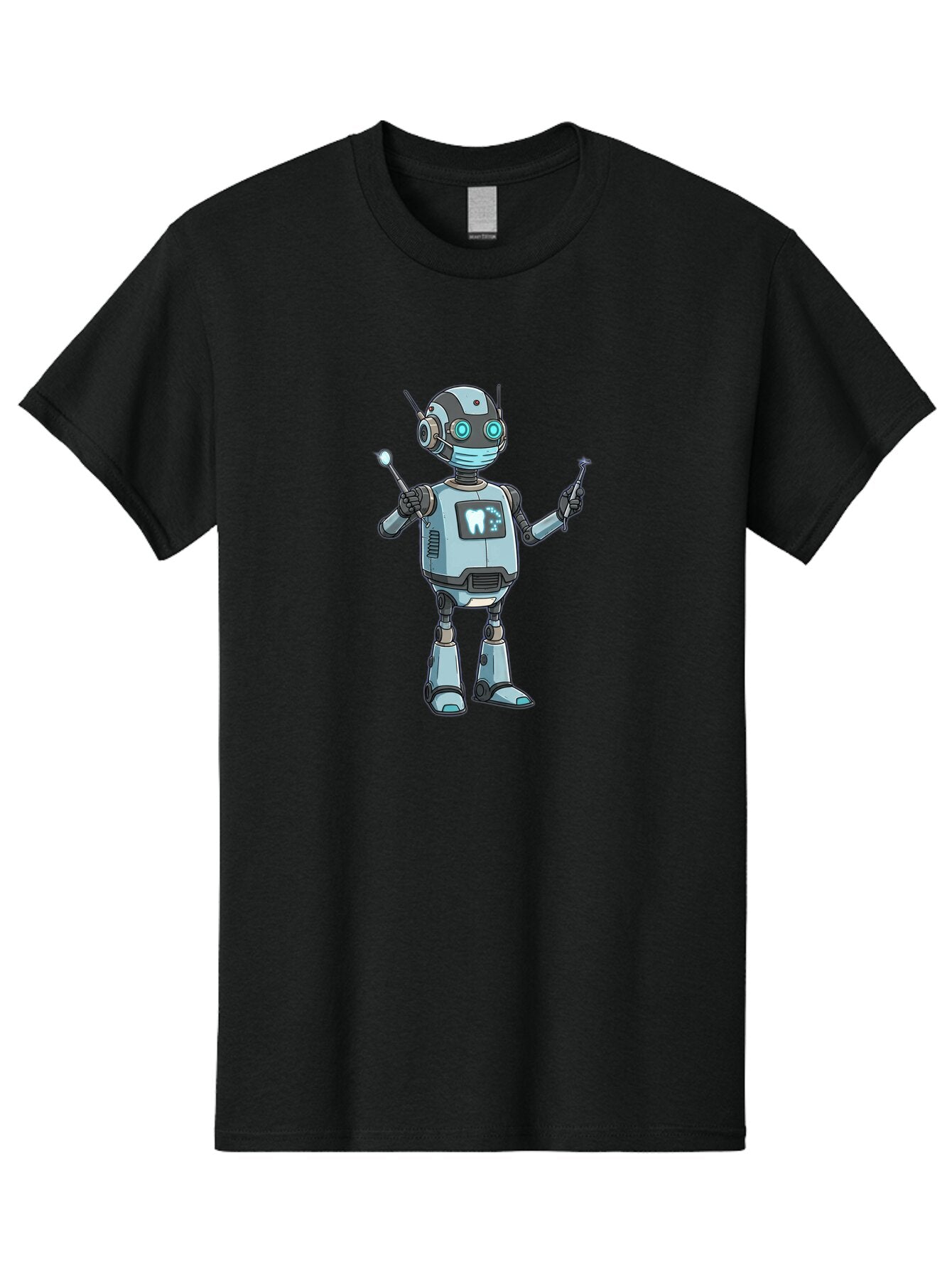 Robot-Dentist-1 Men'S Graphic Tee, 100% Cotton, Comfortable Casual Summer Wear, Machine Washable, Vintage Camera, Old Camera, Antique Camera, Black Camera, Classic Photography, Photography Equipment, Nostalgic Device, Film Camera, Camera Art Ban334 9