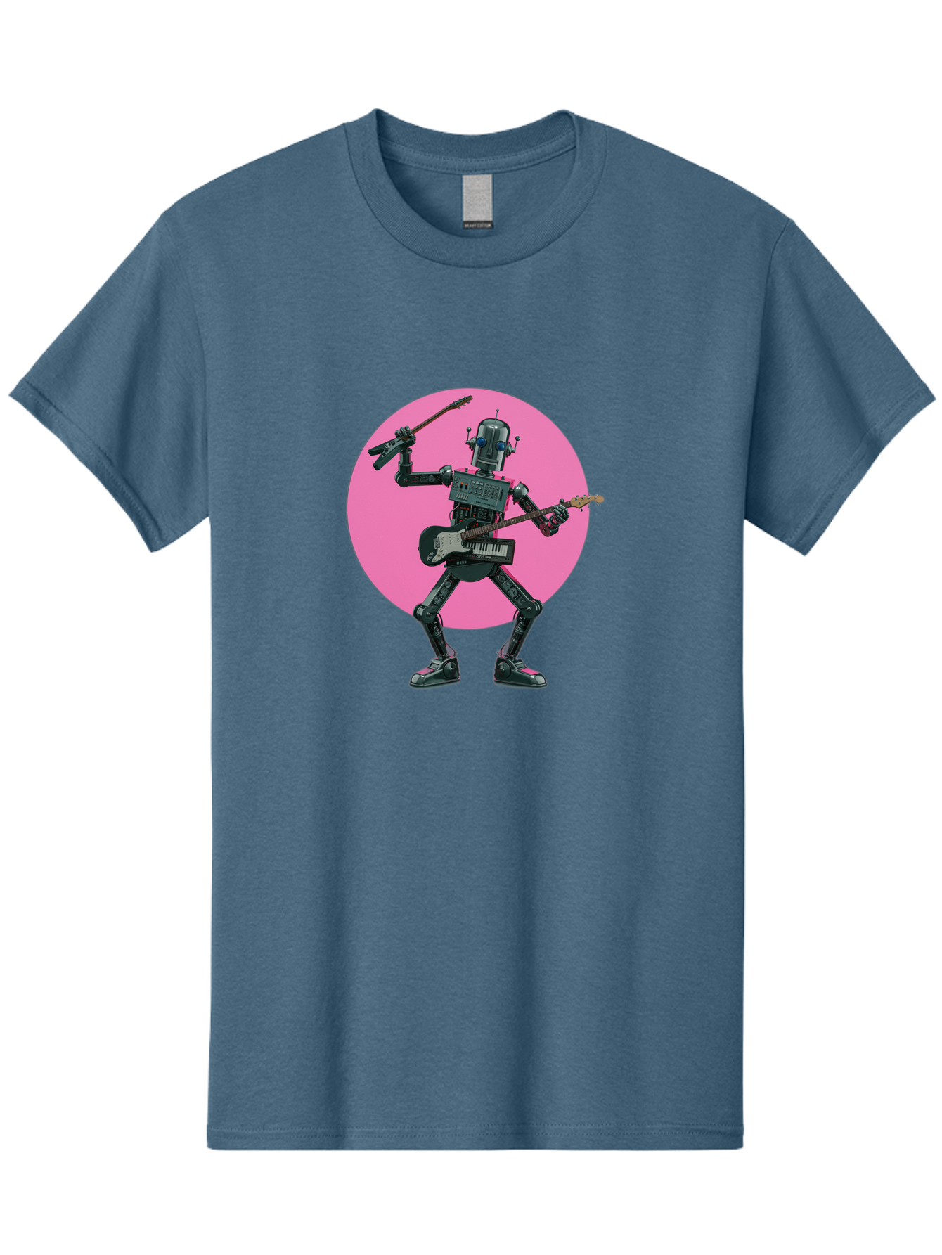 Robot-Guitarist Men'S Graphic Tee, 100% Cotton, Comfortable Casual Summer Wear, Machine Washable, Vintage Camera, Old Camera, Antique Camera, Black Camera, Classic Photography, Photography Equipment, Nostalgic Device, Film Camera, Camera Art Ban340