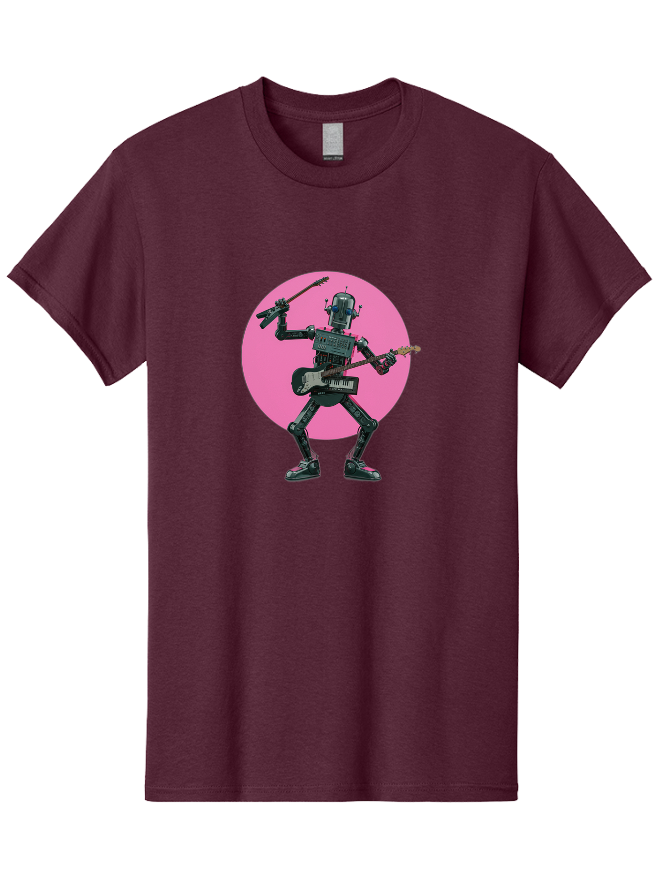 Robot-Guitarist Men'S Graphic Tee, 100% Cotton, Comfortable Casual Summer Wear, Machine Washable, Vintage Camera, Old Camera, Antique Camera, Black Camera, Classic Photography, Photography Equipment, Nostalgic Device, Film Camera, Camera Art Ban340
