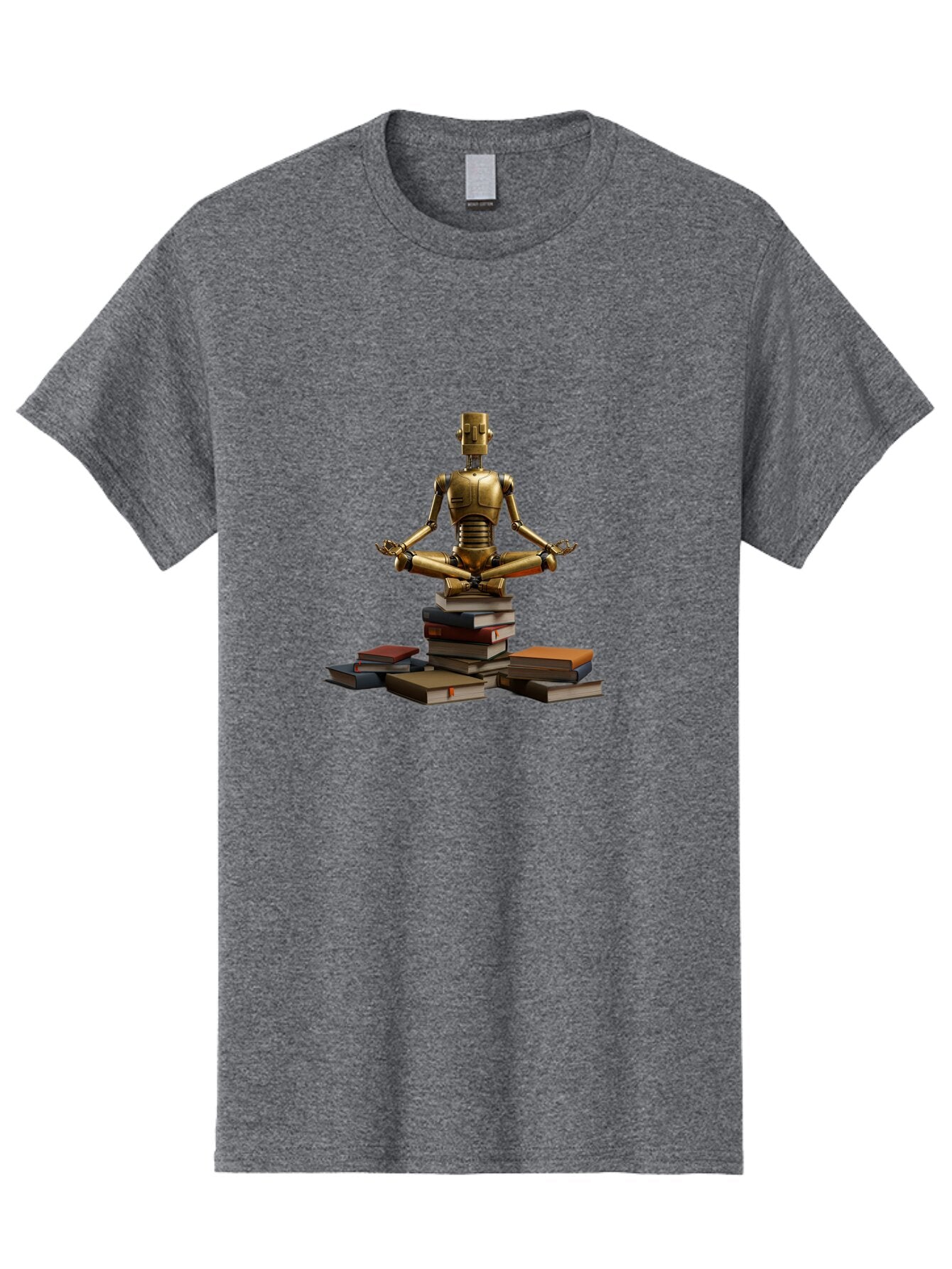 Robot-In-Meditation-Pose Men'S Graphic Tee, 100% Cotton, Comfortable Casual Summer Wear, Machine Washable, Vintage Camera, Old Camera, Antique Camera, Black Camera, Classic Photography, Photography Equipment, Nostalgic Device, Film Camera, Ban342 5