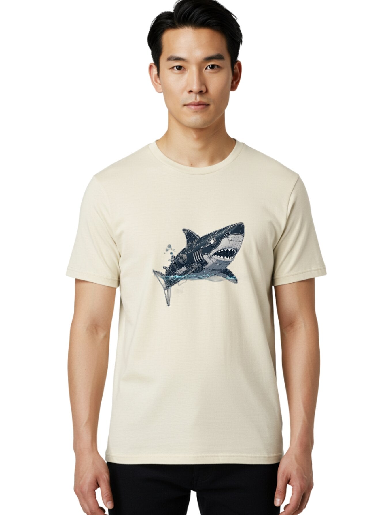 Robot-Shark Men'S Graphic Tee, 100% Cotton, Comfortable Casual Summer Wear, Machine Washable, Vintage Camera, Old Camera, Antique Camera, Black Camera, Classic Photography, Photography Equipment, Nostalgic Device, Film Camera, Camera Art Ban347 20